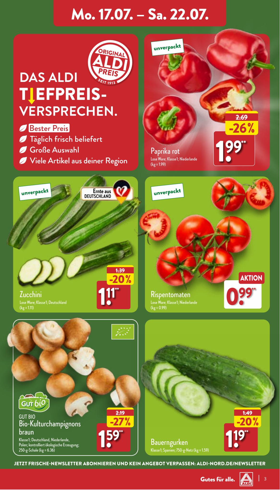 ALDI Nord Prospekt 10 – 13 Juli 2023 Seite 3