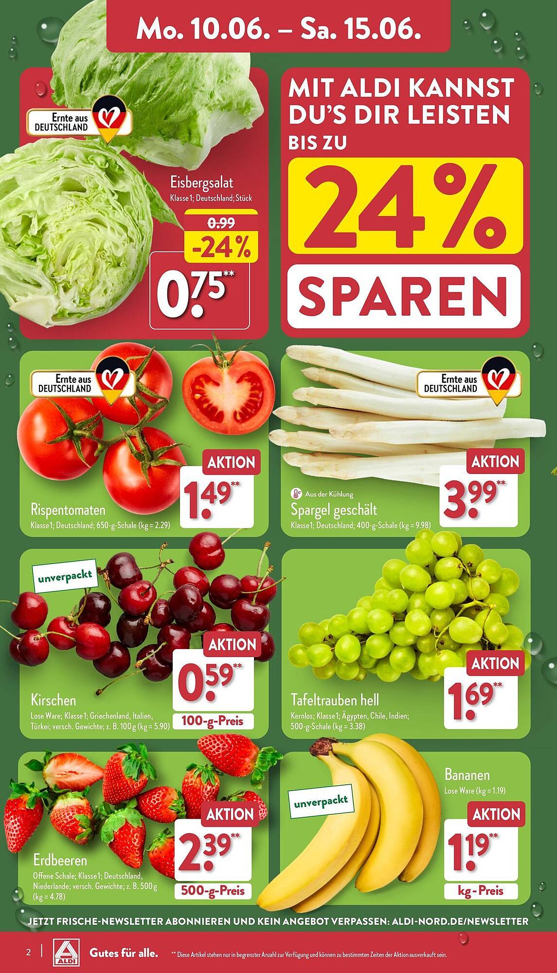 ALDI Nord Prospekt 10 – 15 Juni 2024 Seite 2