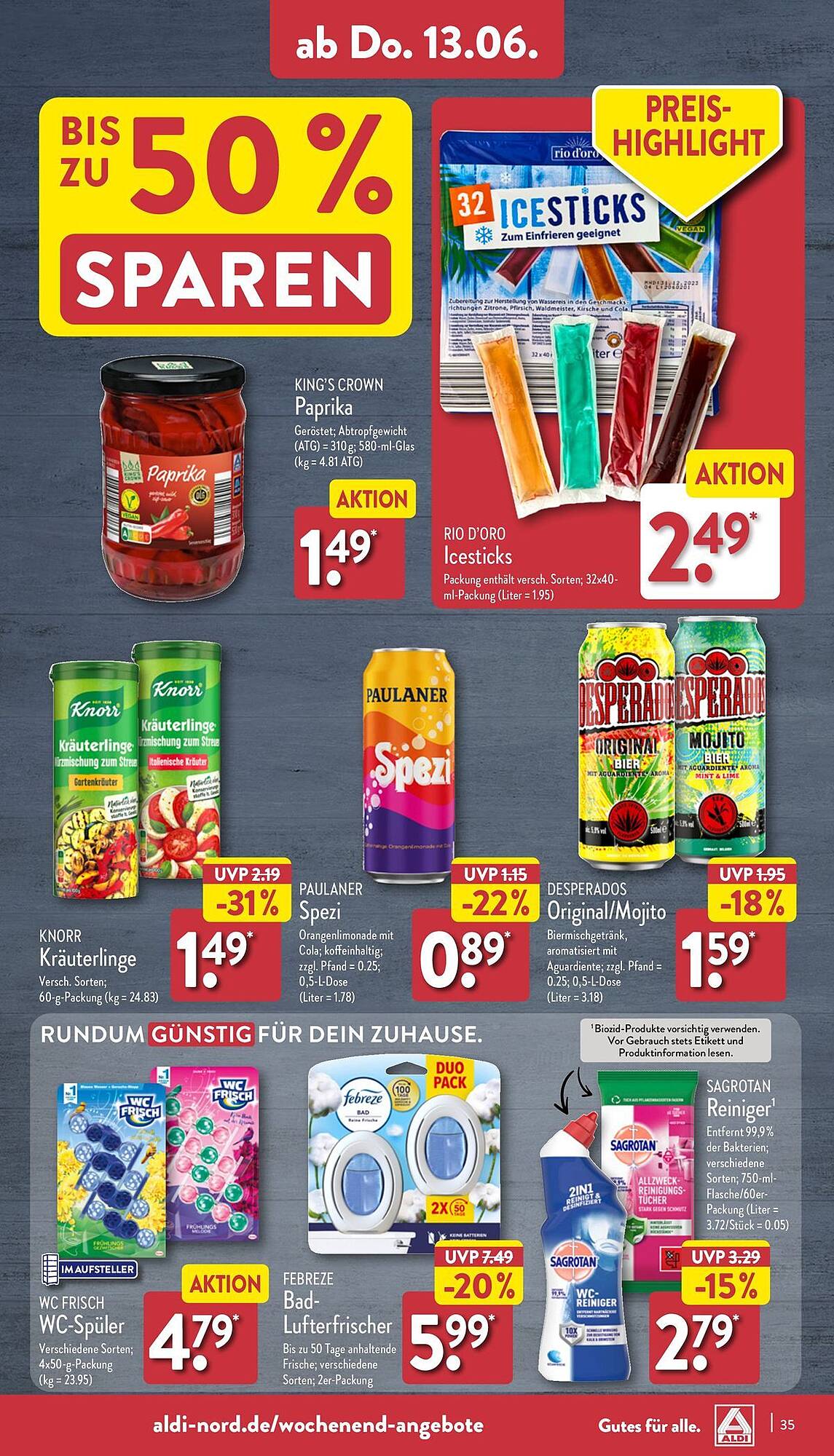 ALDI Nord Prospekt 10 – 15 Juni 2024 Seite 35