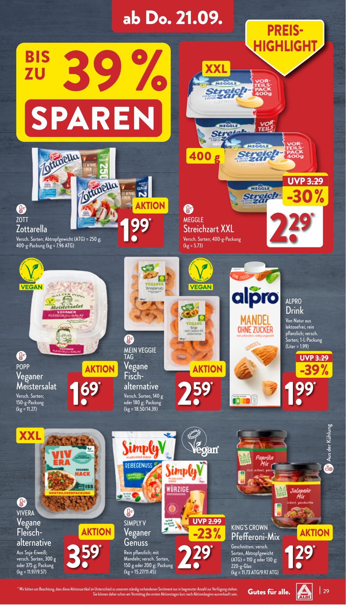 ALDI Nord Prospekt 11 – 14 September 2023 Seite 29