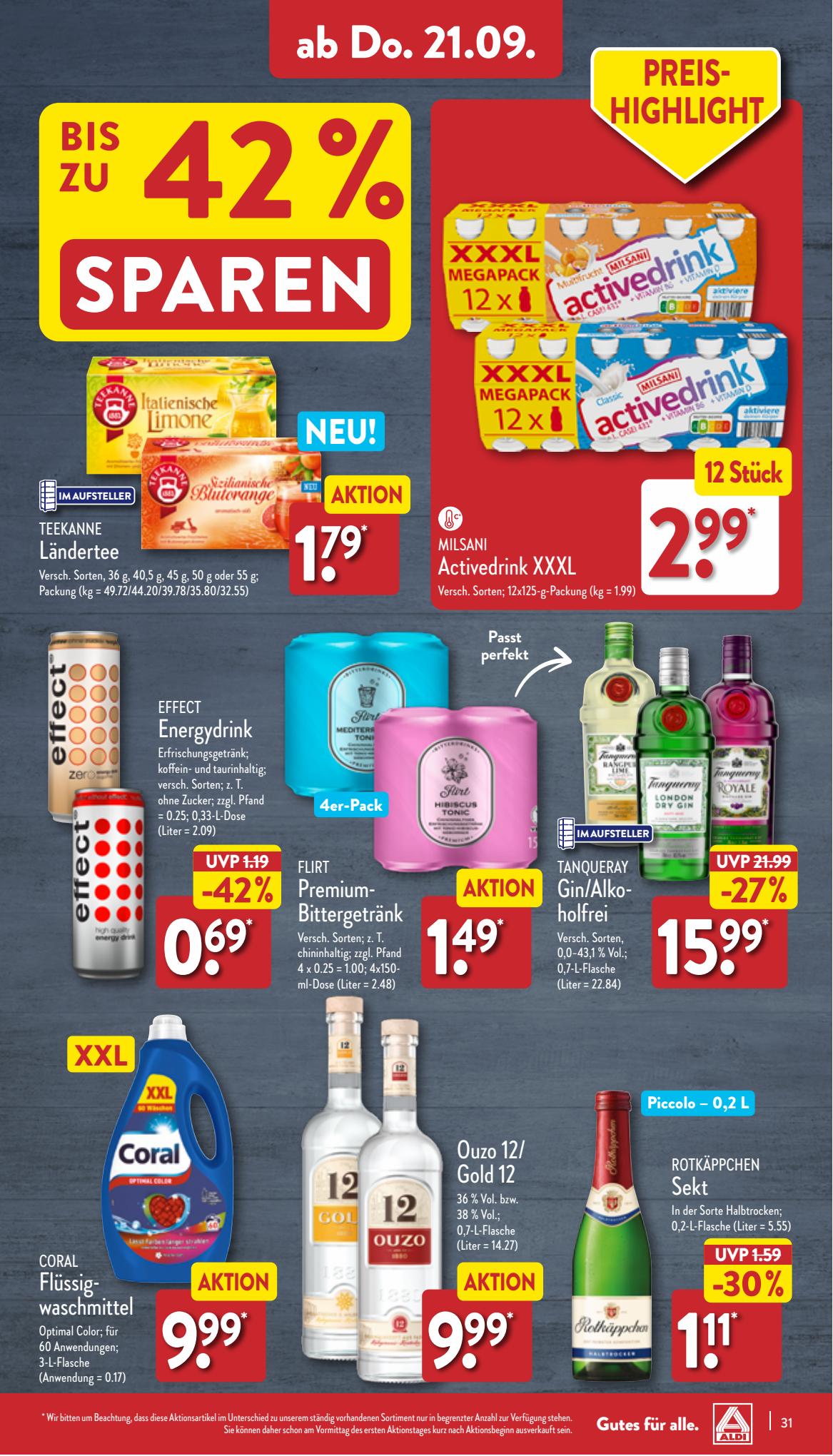 ALDI Nord Prospekt 11 – 14 September 2023 Seite 31