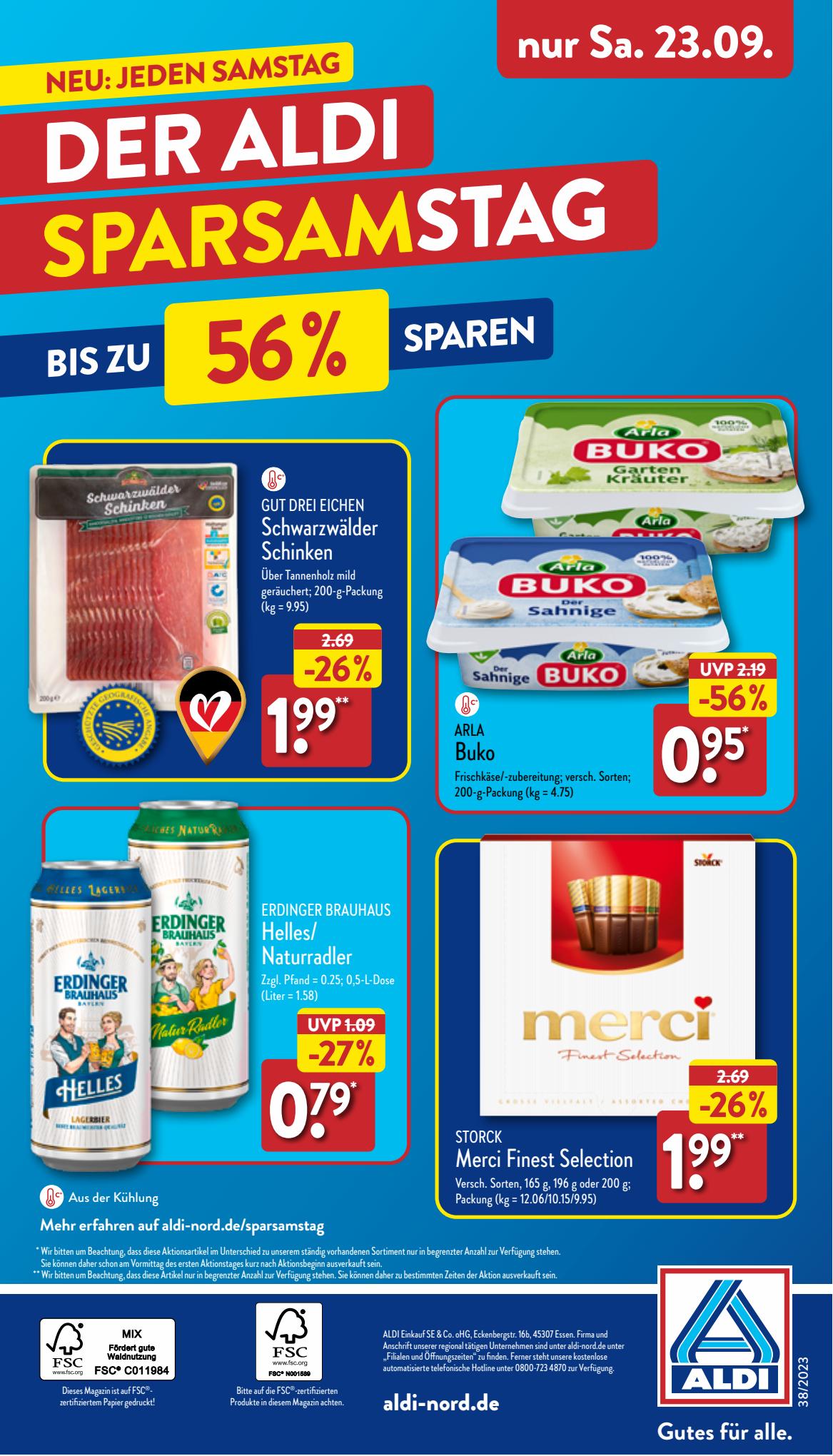 ALDI Nord Prospekt 11 – 14 September 2023 Seite 38