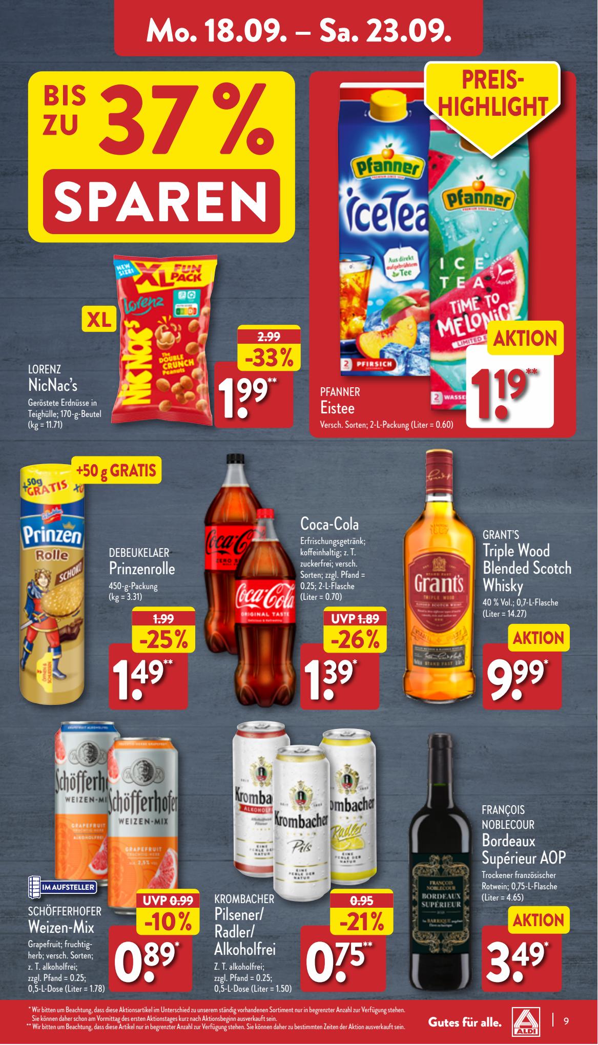 ALDI Nord Prospekt 11 – 14 September 2023 Seite 9