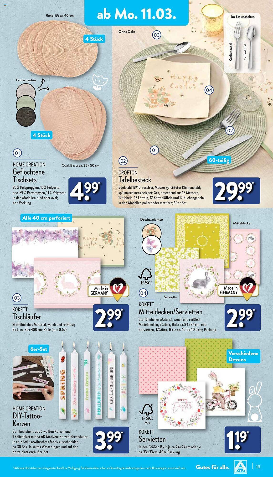 ALDI Nord Prospekt 11 – 16 Marsch 2024 Seite 13