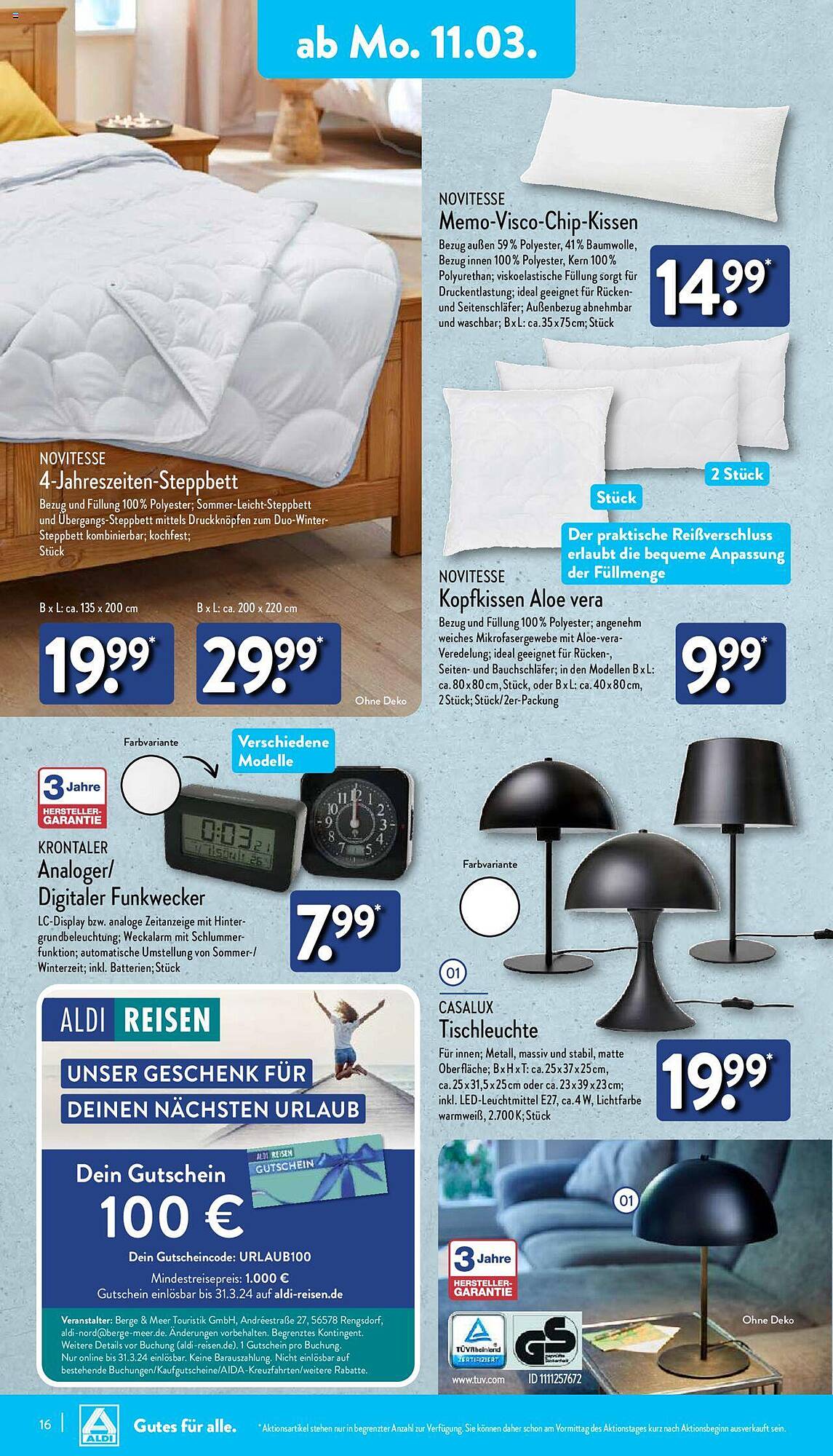ALDI Nord Prospekt 11 – 16 Marsch 2024 Seite 16