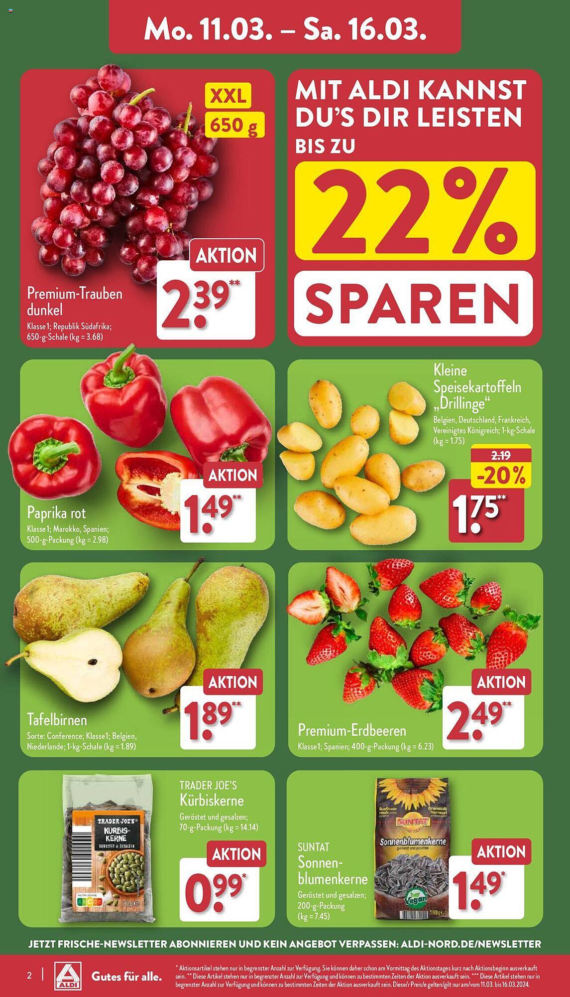 ALDI Nord Prospekt 11 – 16 Marsch 2024 Seite 2