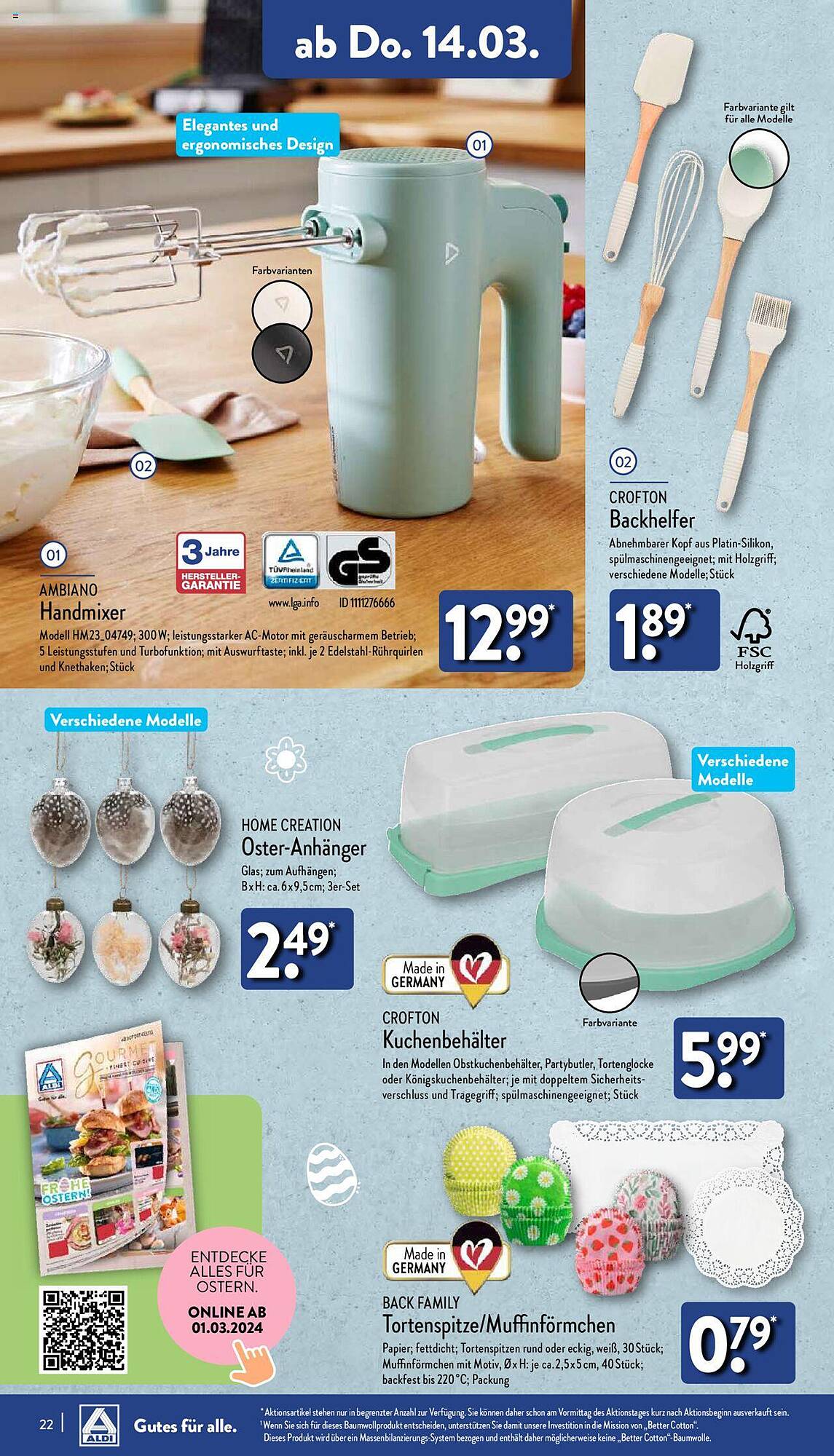 ALDI Nord Prospekt 11 – 16 Marsch 2024 Seite 22