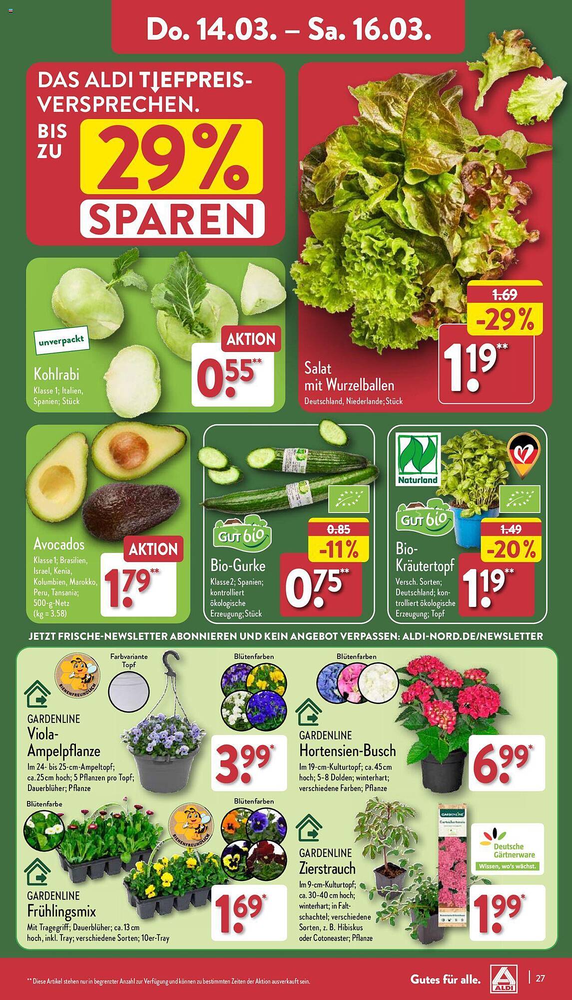 ALDI Nord Prospekt 11 – 16 Marsch 2024 Seite 27