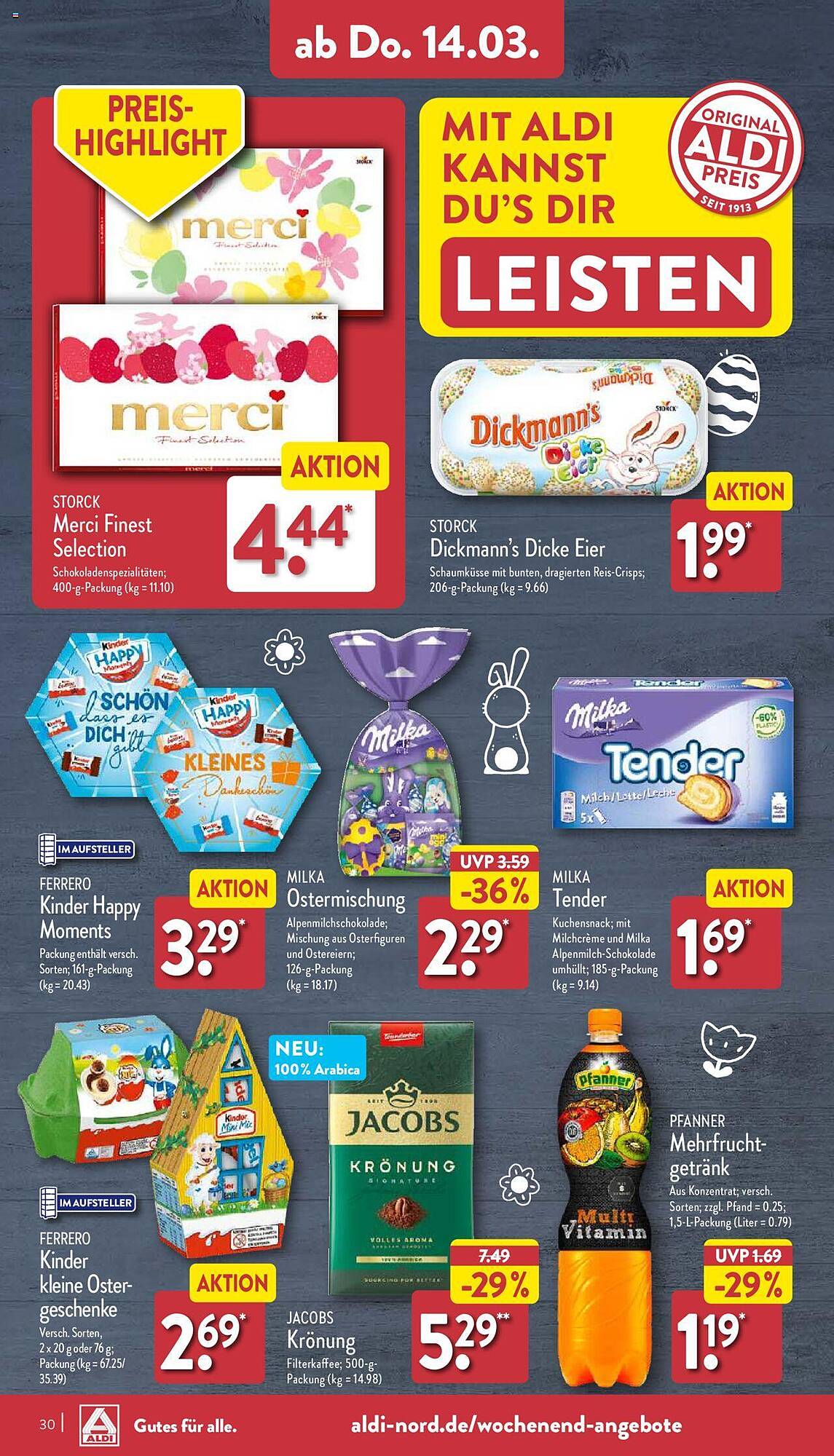 ALDI Nord Prospekt 11 – 16 Marsch 2024 Seite 30