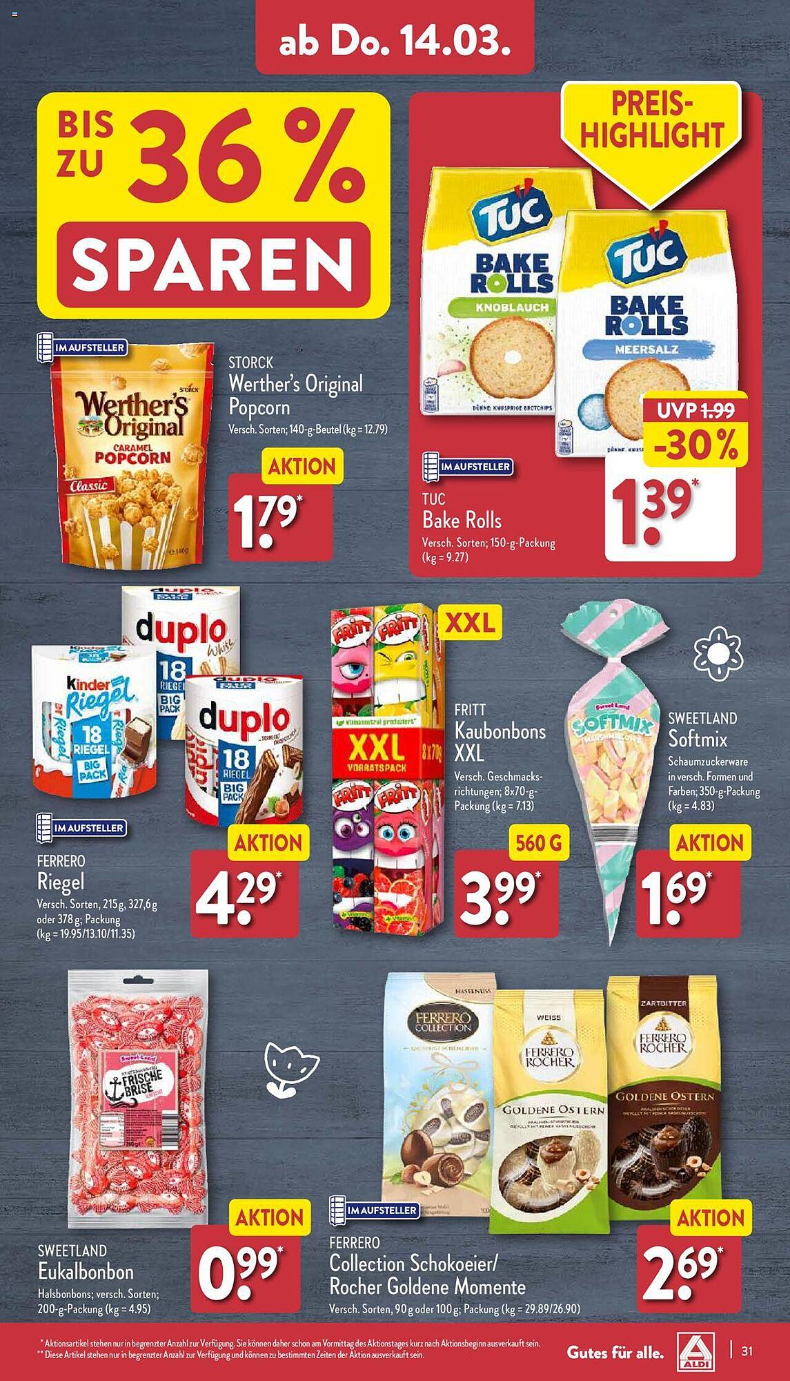 ALDI Nord Prospekt 11 – 16 Marsch 2024 Seite 31