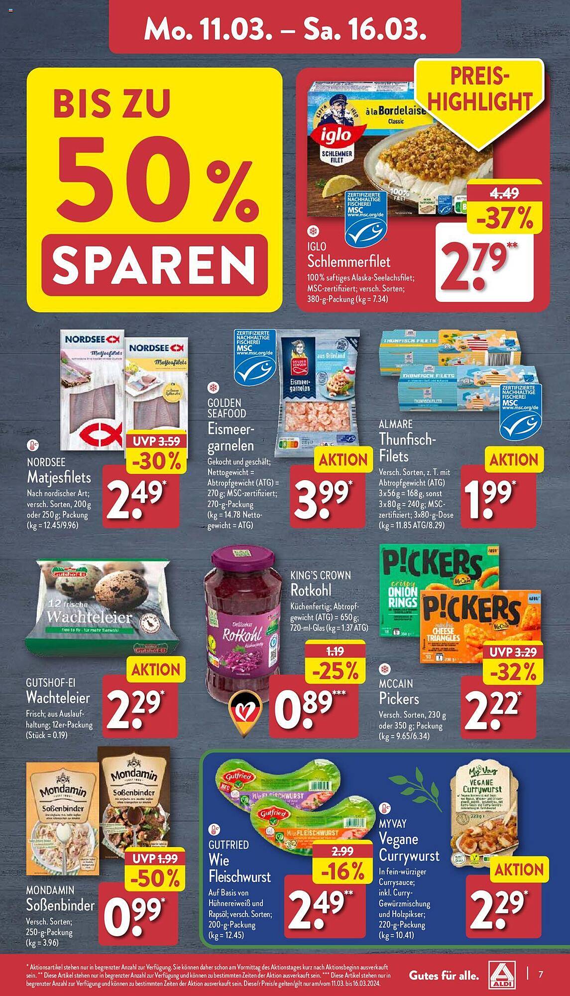 ALDI Nord Prospekt 11 – 16 Marsch 2024 Seite 7