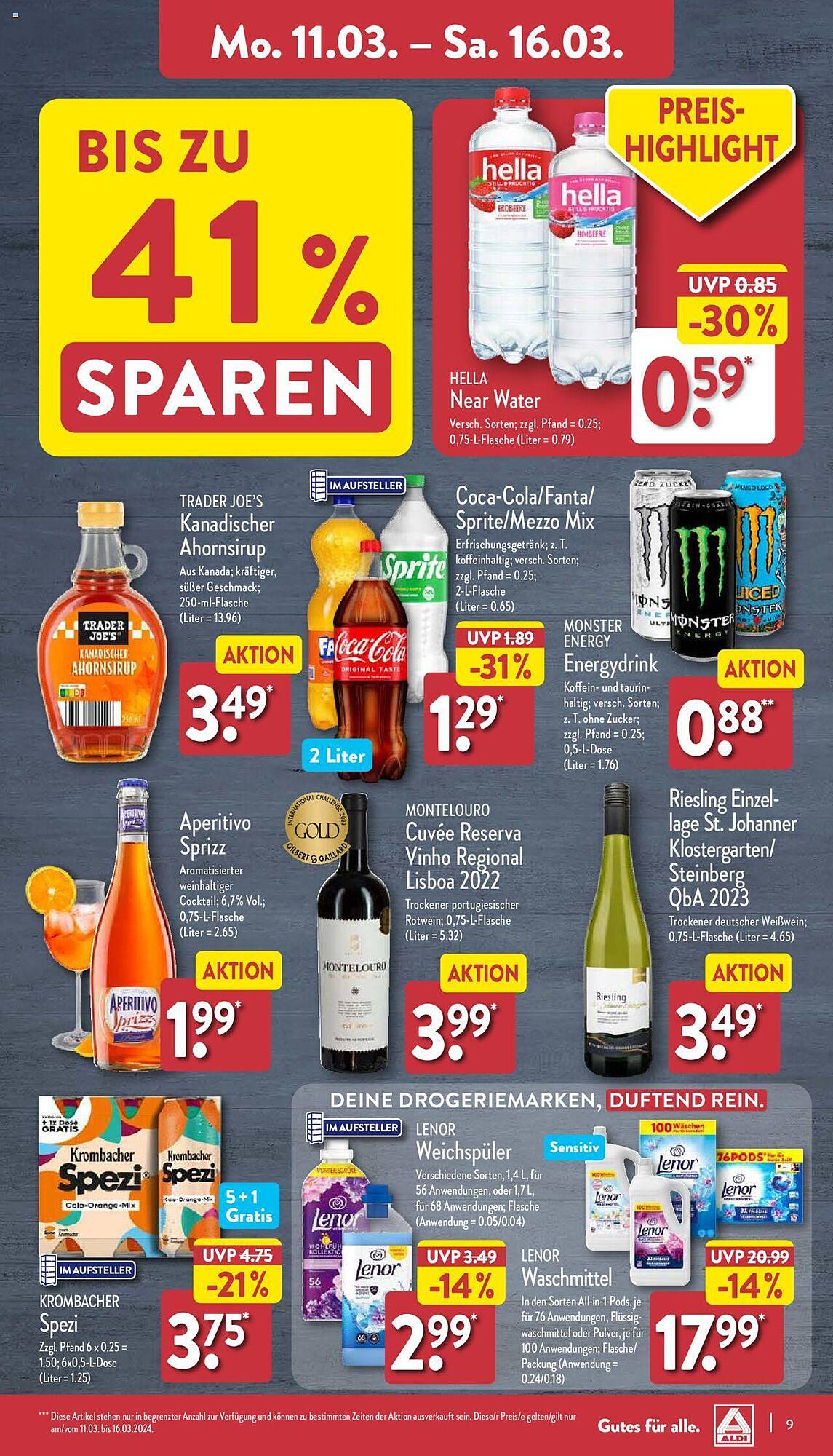 ALDI Nord Prospekt 11 – 16 Marsch 2024 Seite 9