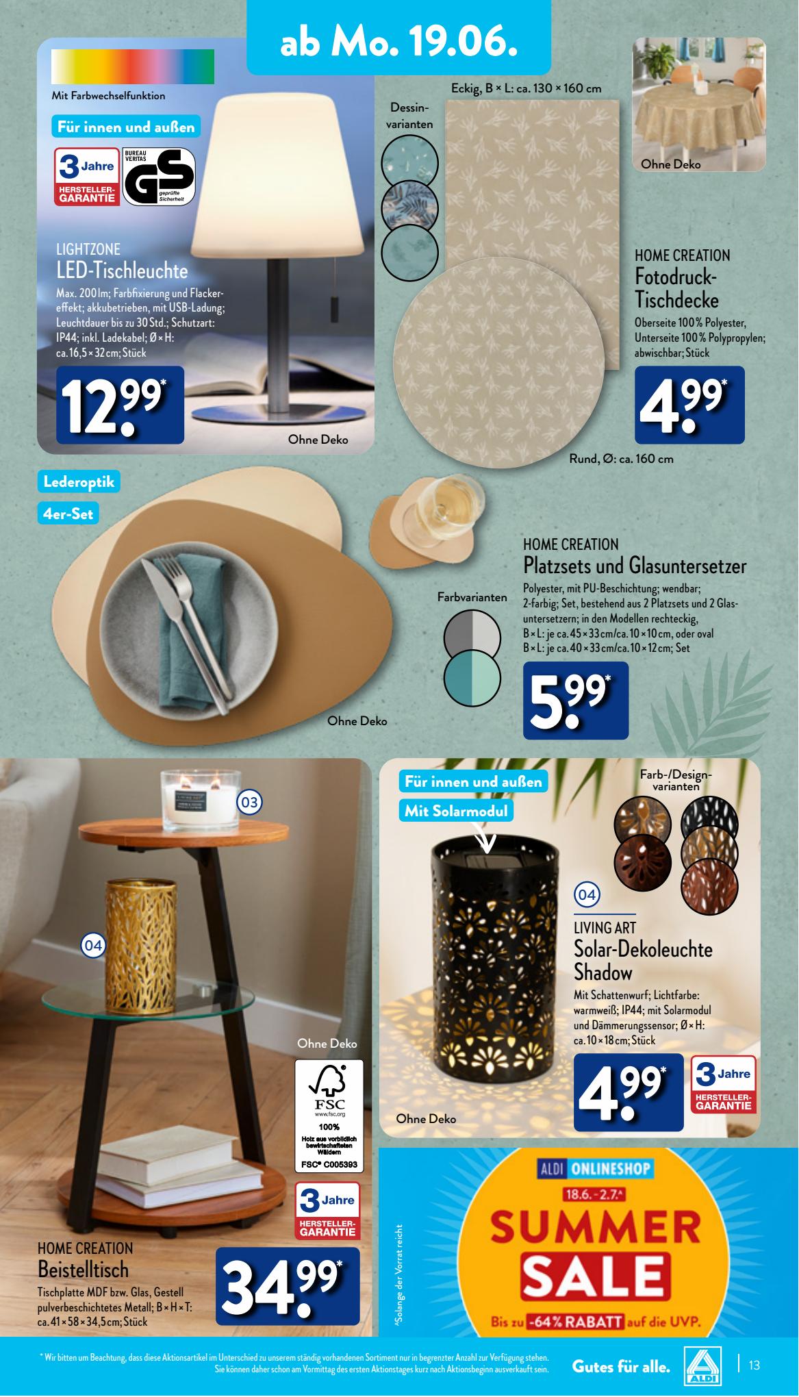 ALDI Nord Prospekt 12 – 15 Juni 2023 Seite 13