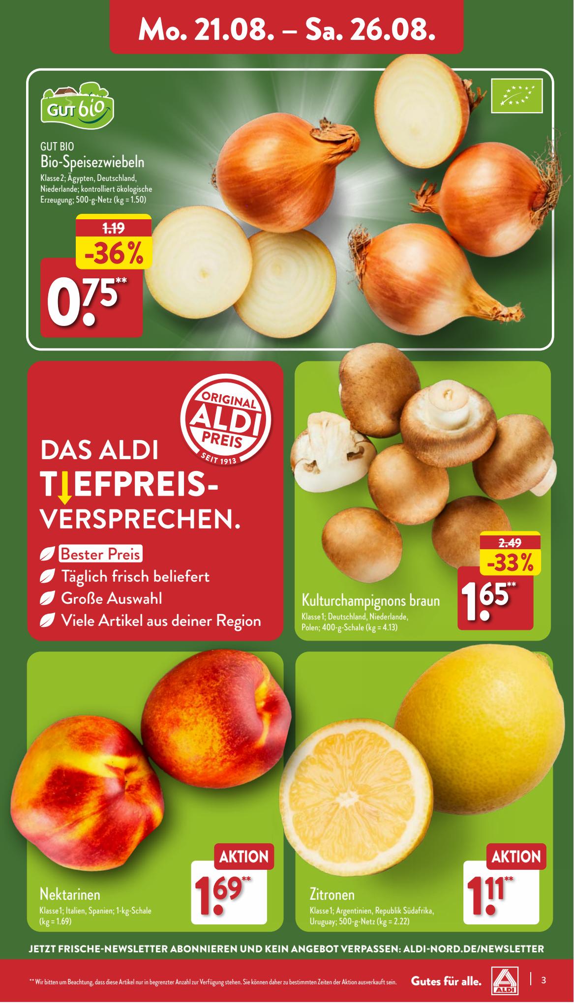ALDI Nord Prospekt 15 – 26 August 2023 Seite 3