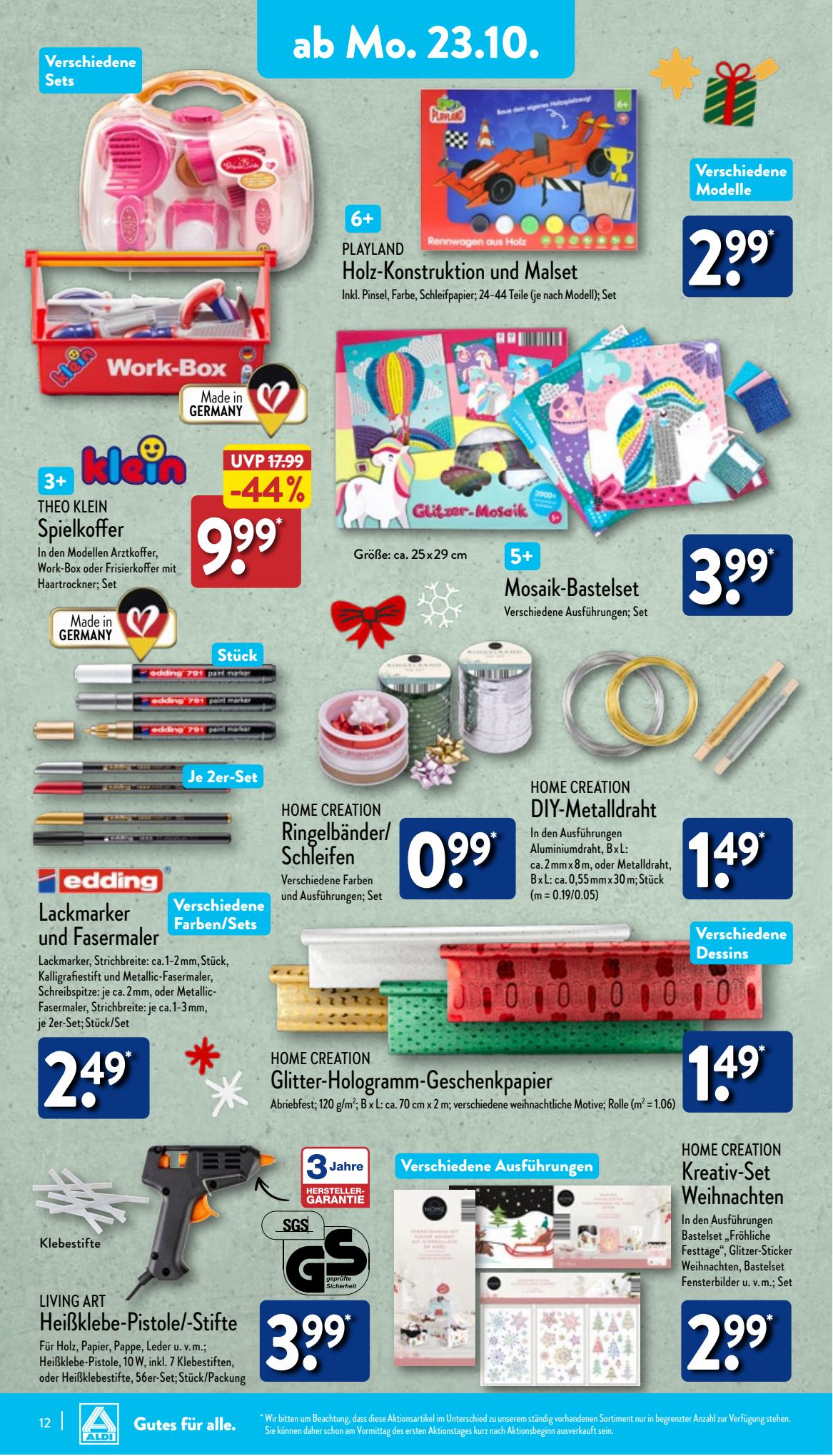 ALDI Nord Prospekt 16 – 19 October 2023 Seite 12