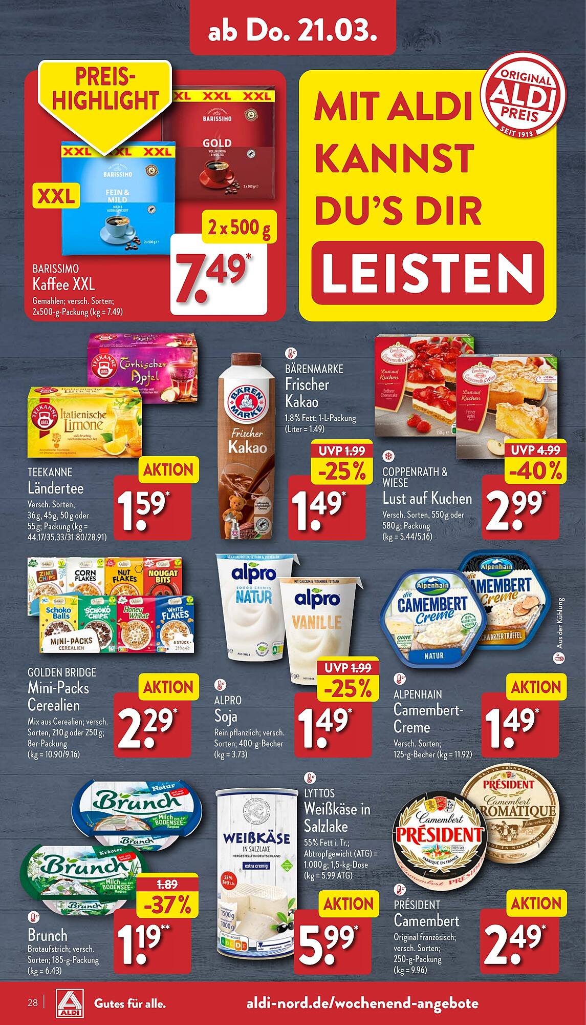 ALDI Nord Prospekt 18 – 23 Marsch 2024 Seite 28