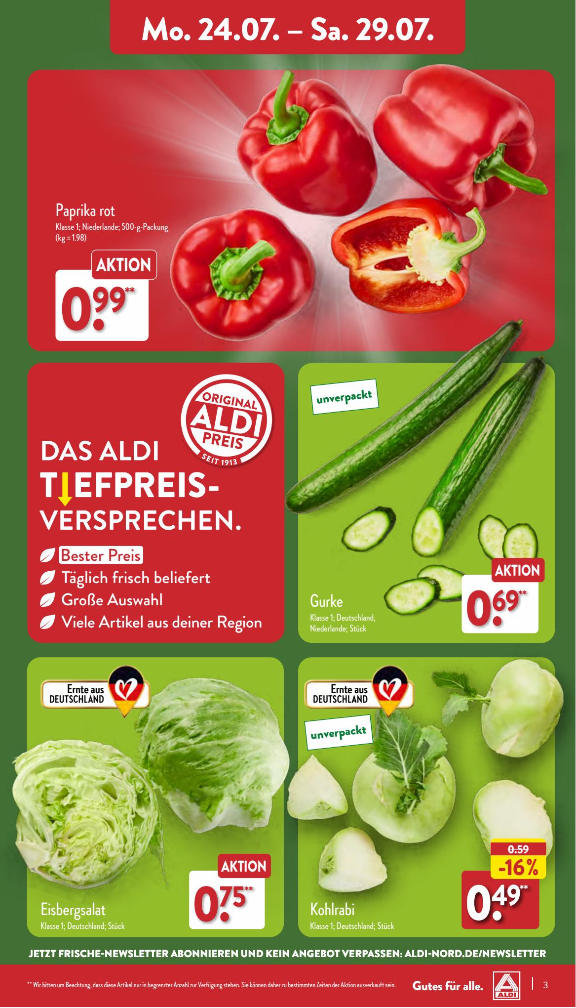 ALDI Nord Prospekt 18 – 29 Juli 2023 Seite 3