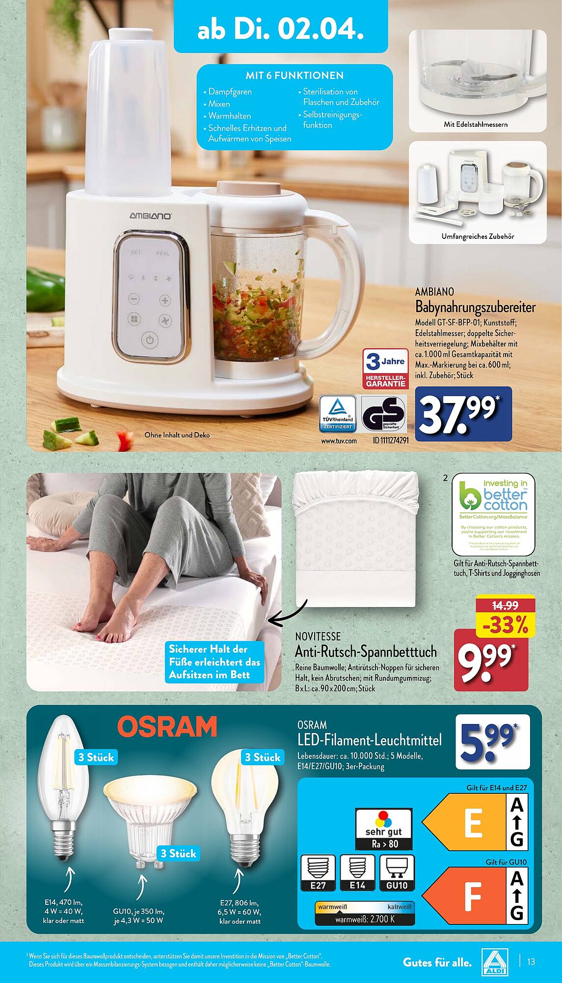 ALDI Nord Prospekt 2 – 6 April 2024 Seite 13