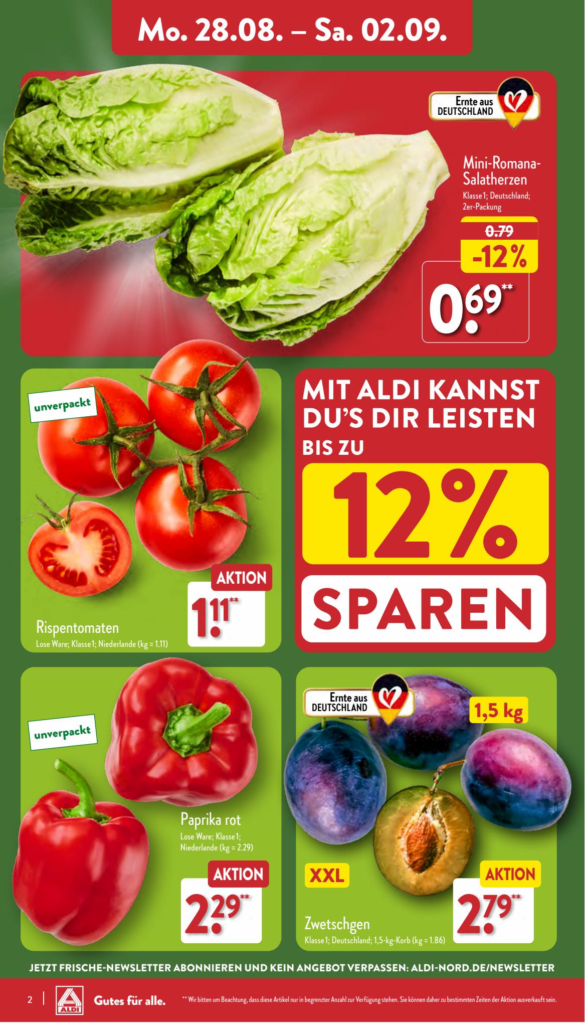 ALDI Nord Prospekt 21 – 24 August 2023 Seite 2