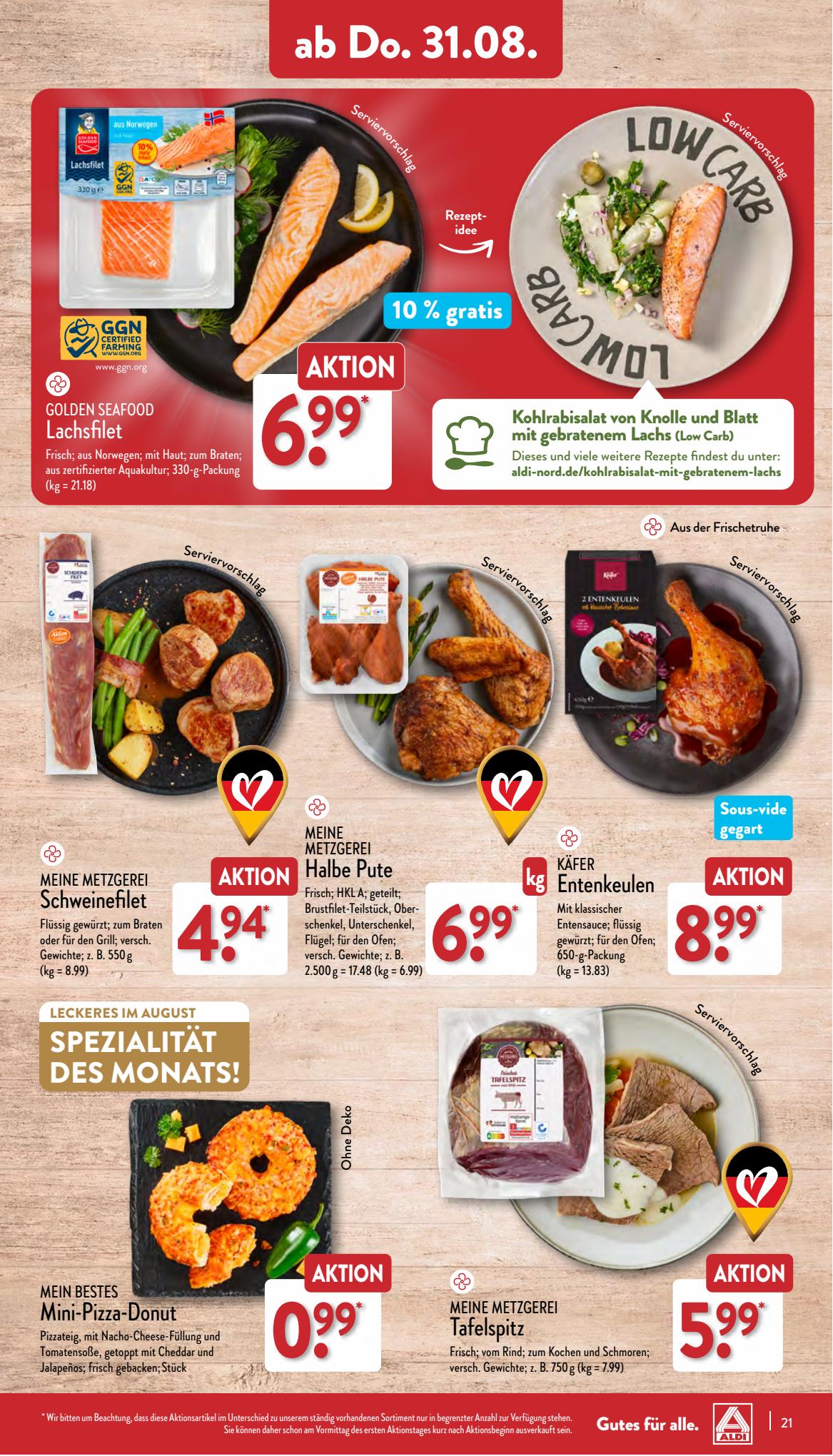 ALDI Nord Prospekt 21 – 24 August 2023 Seite 21