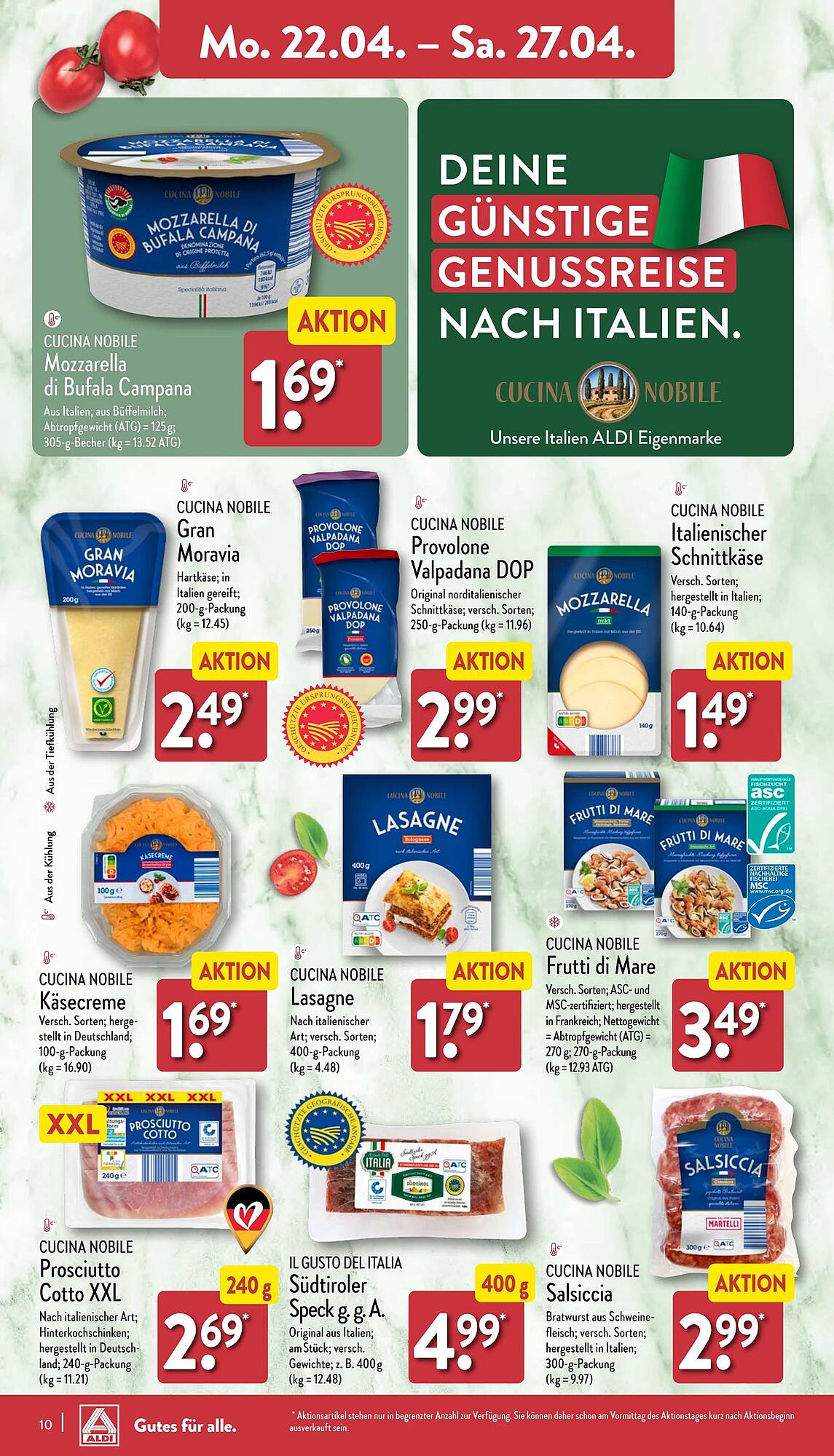ALDI Nord Prospekt 22 – 27 April 2024 Seite 10
