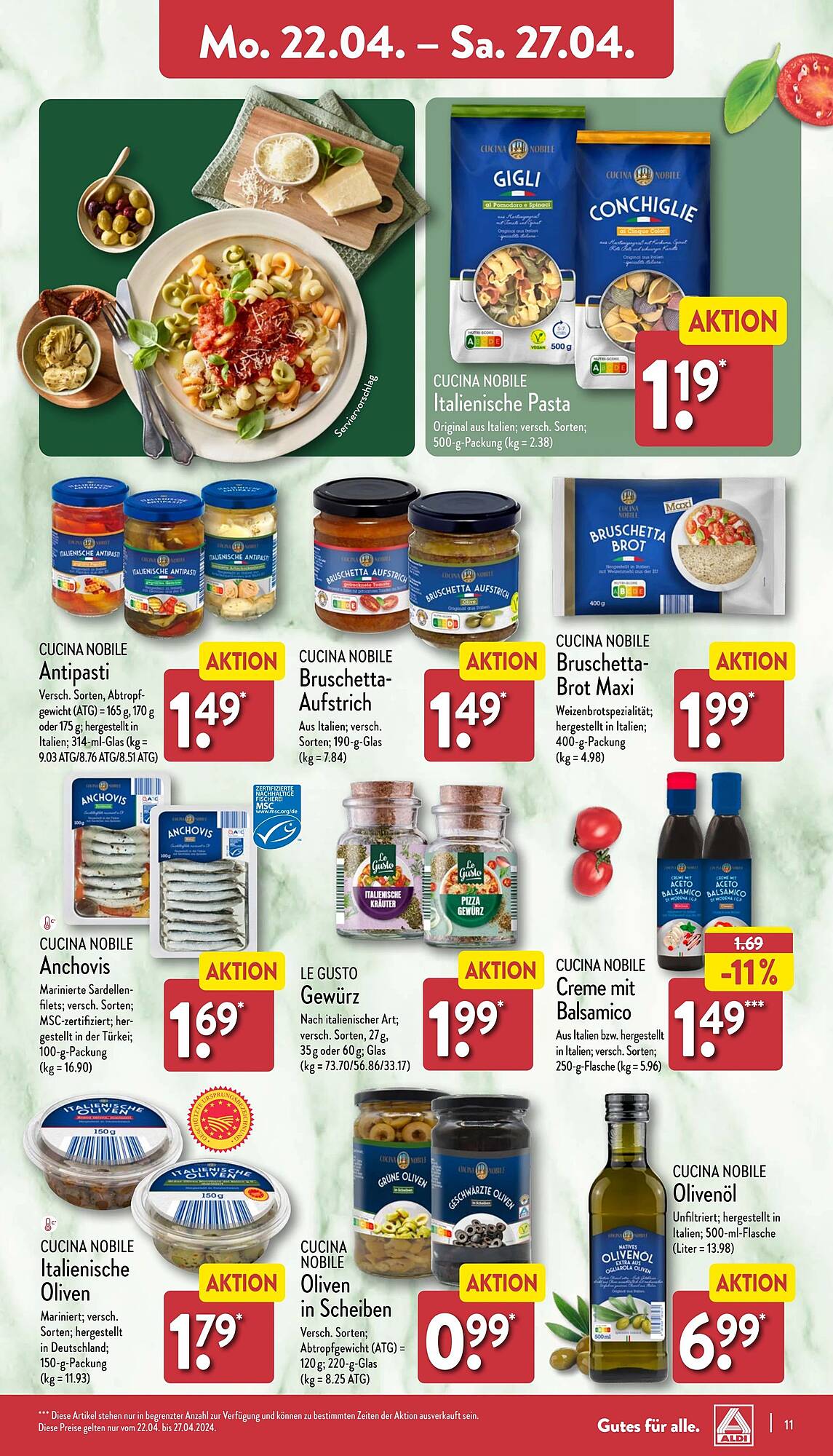 ALDI Nord Prospekt 22 – 27 April 2024 Seite 11
