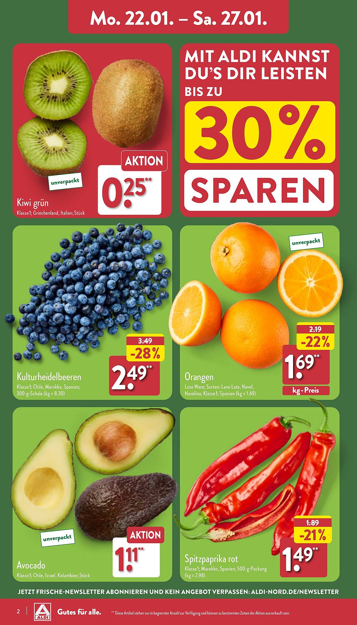 ALDI Nord Prospekt 22 – 27 Januar 2024 Seite 2