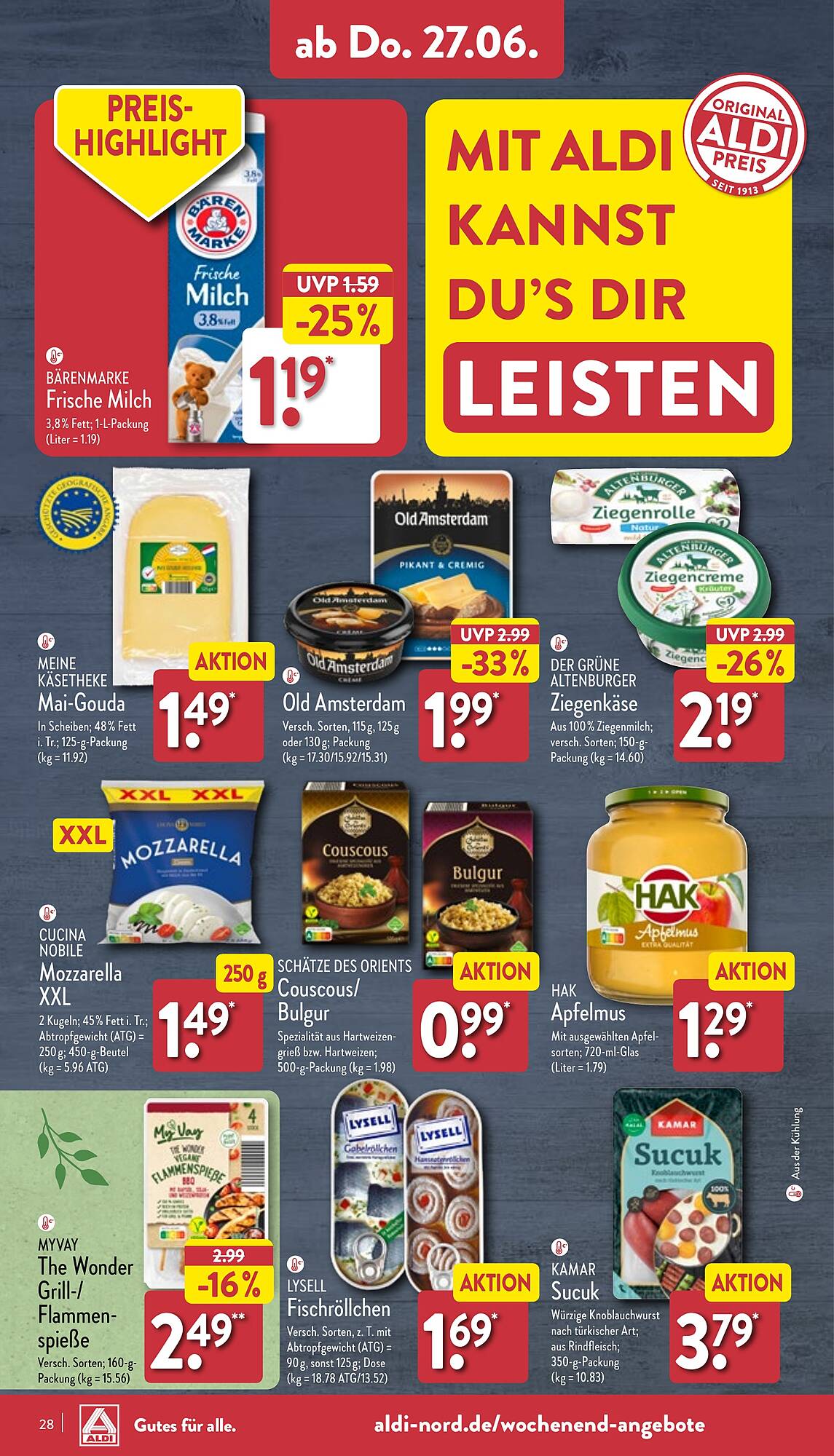 ALDI Nord Prospekt 24 – 29 Juni 2024 Seite 28