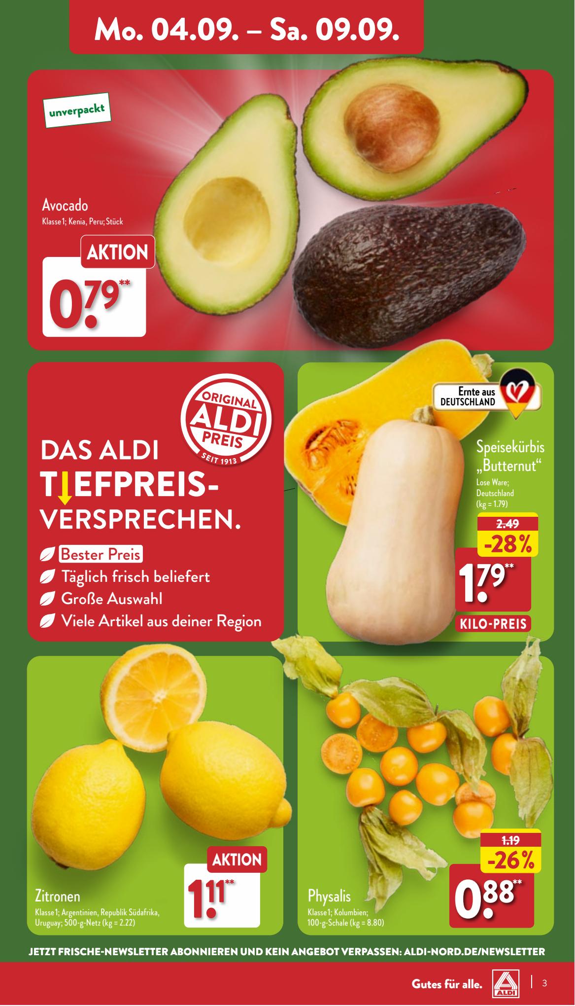 ALDI Nord Prospekt 28 – 31 August 2023 Seite 3