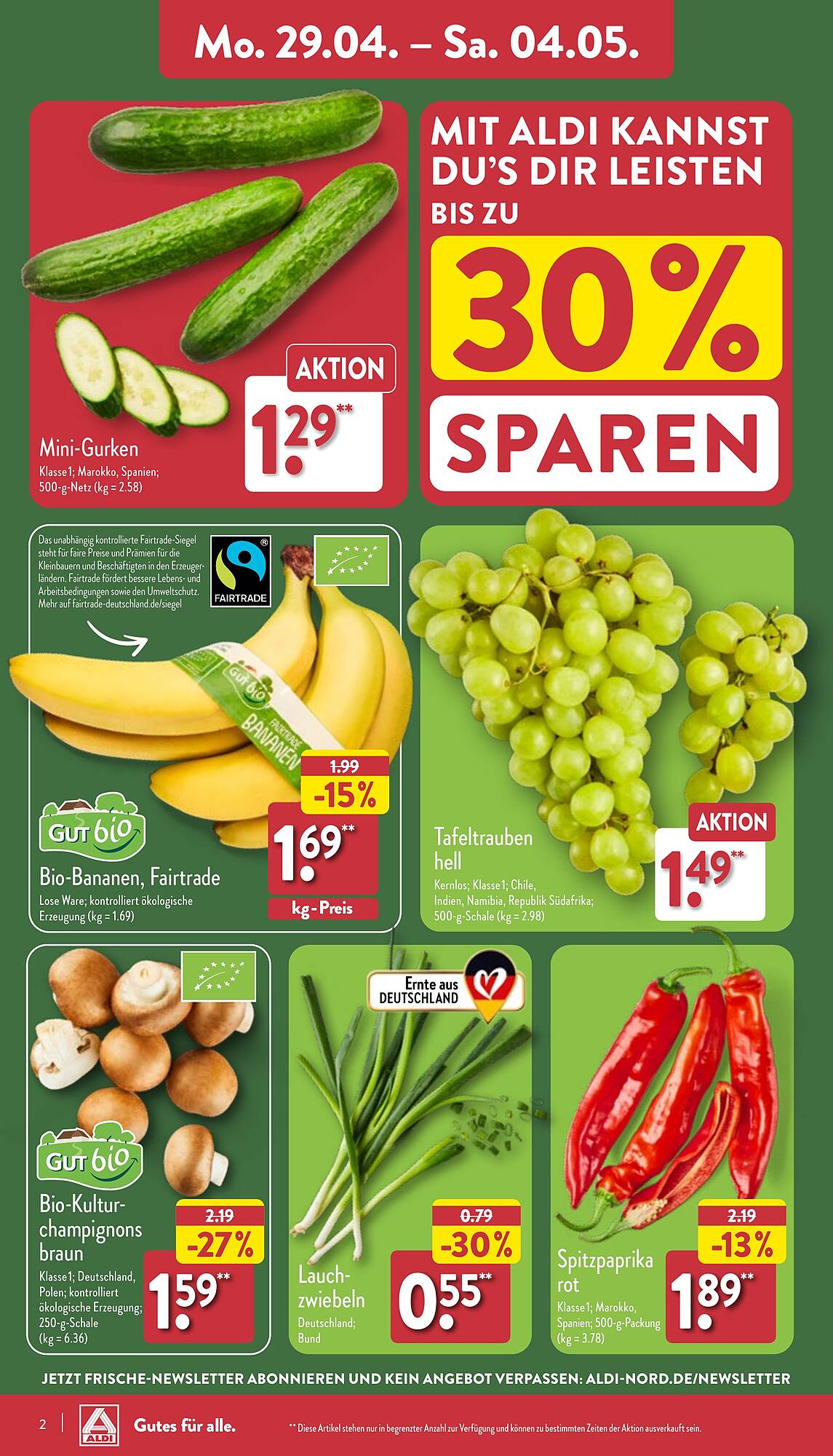 ALDI Nord Prospekt 29 Apr – 4 Mai 2024 Seite 2