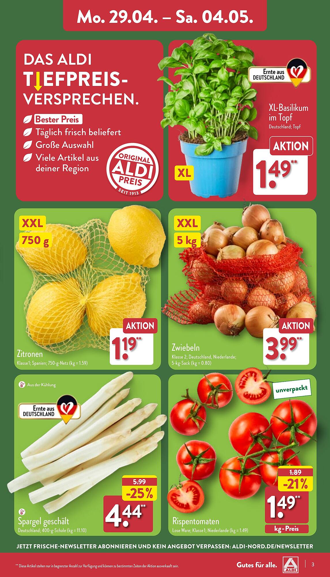 ALDI Nord Prospekt 29 Apr – 4 Mai 2024 Seite 3
