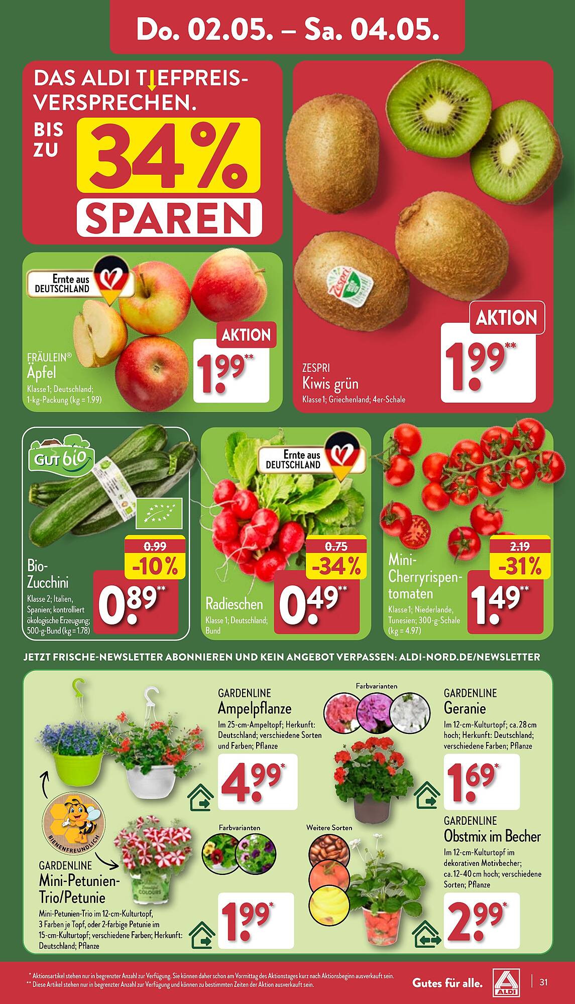 ALDI Nord Prospekt 29 Apr – 4 Mai 2024 Seite 31