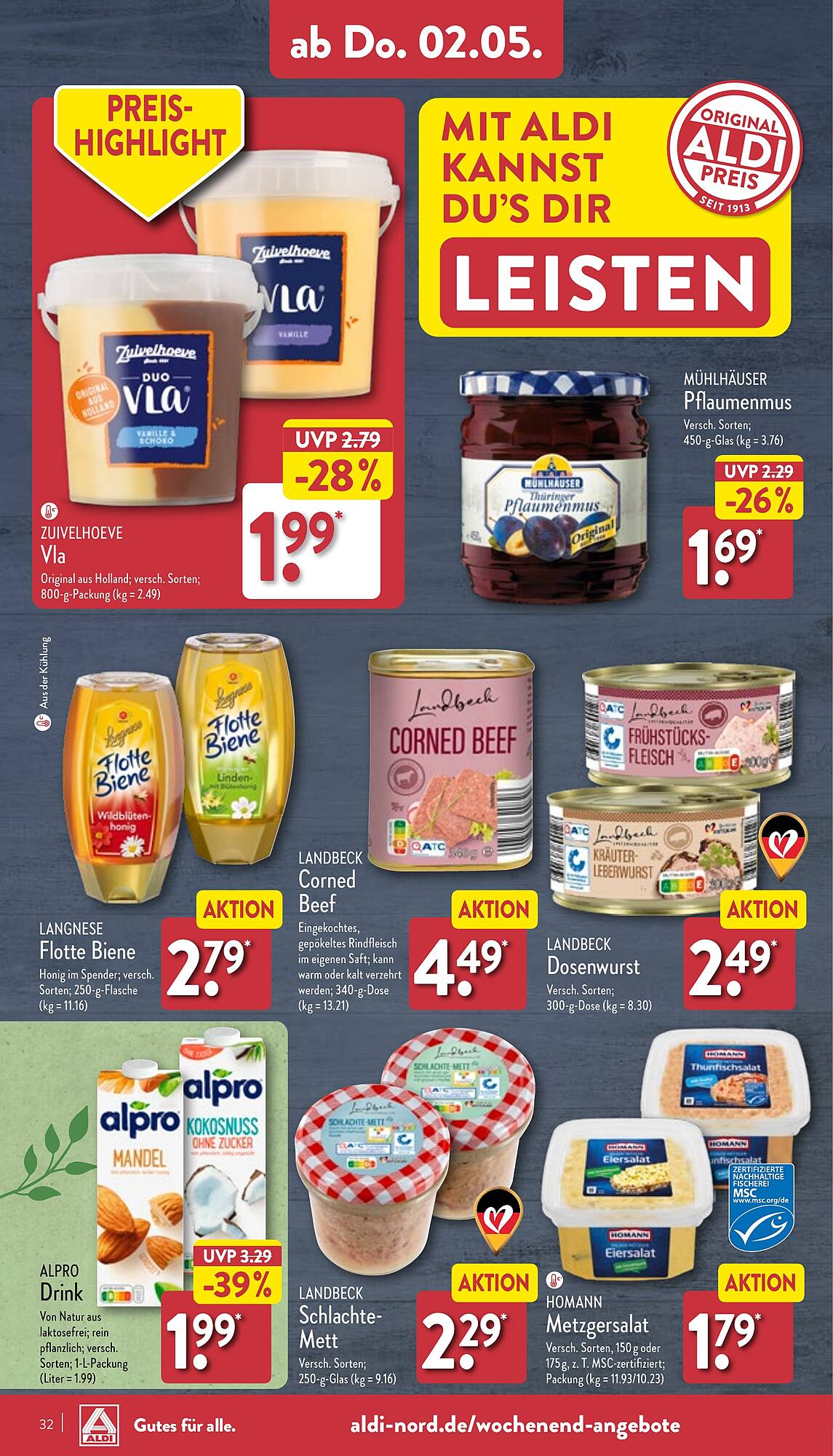 ALDI Nord Prospekt 29 Apr – 4 Mai 2024 Seite 32