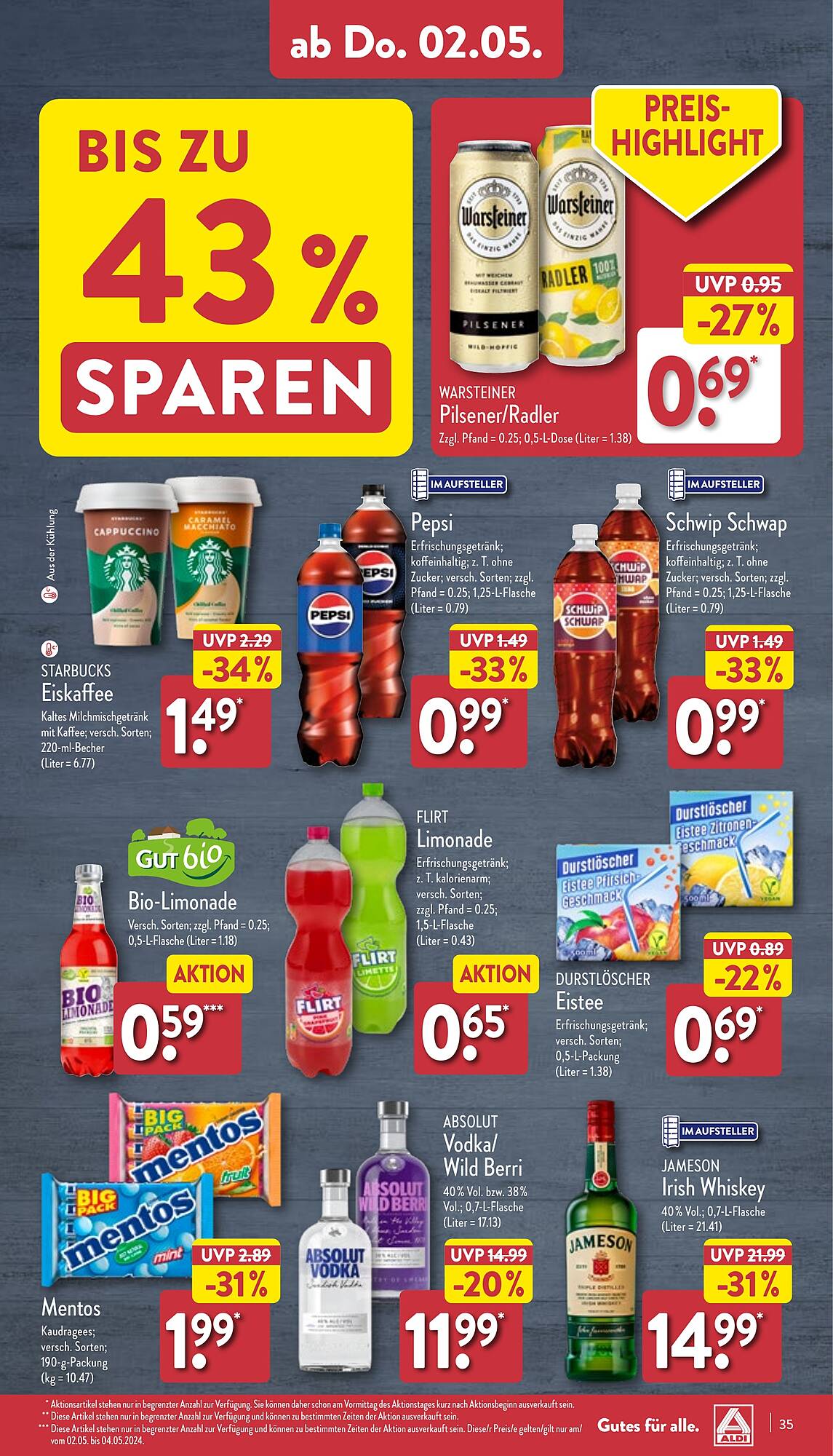 ALDI Nord Prospekt 29 Apr – 4 Mai 2024 Seite 35