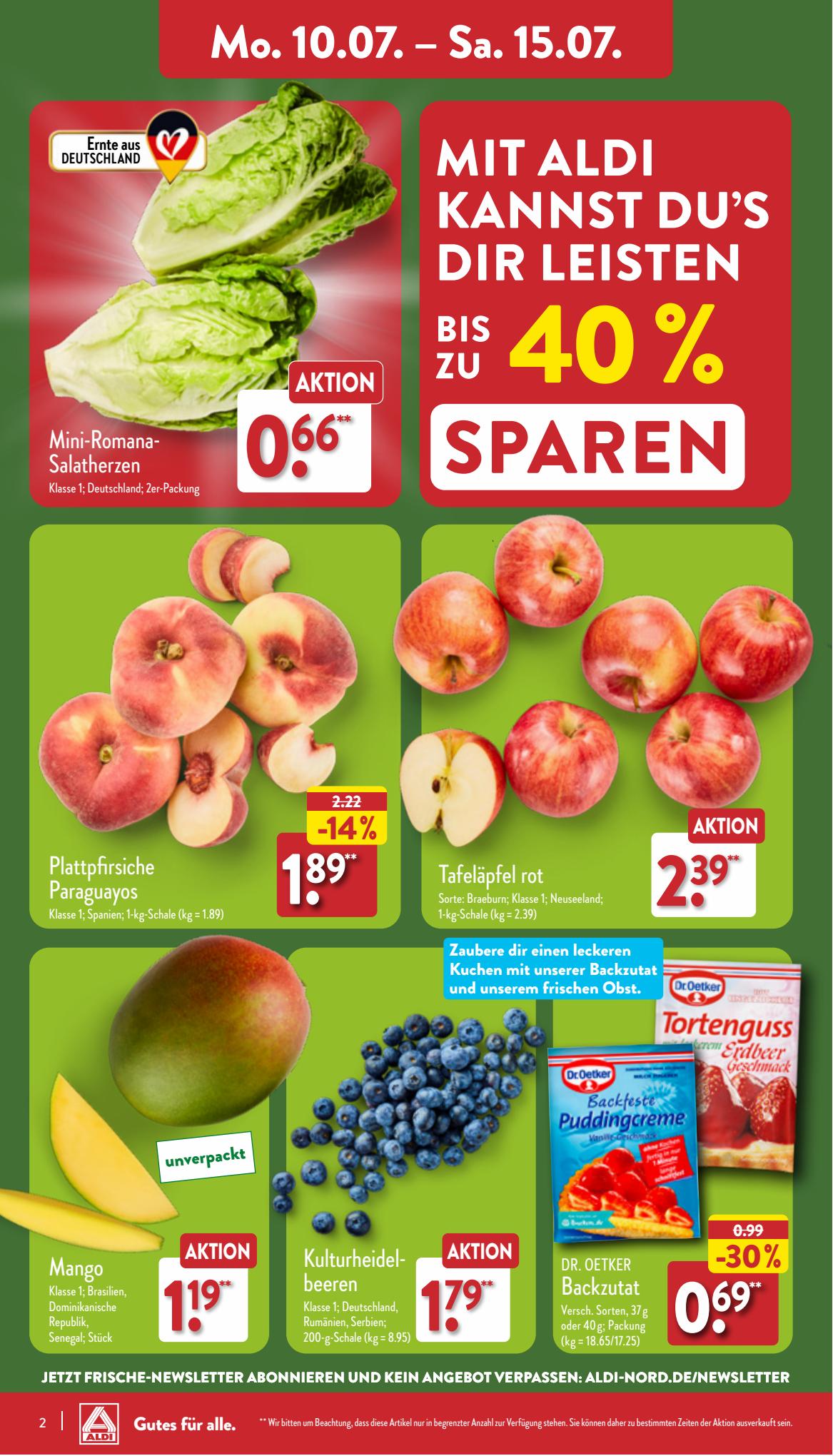 ALDI Nord Prospekt 3 – 6 Juli 2023 Seite 2