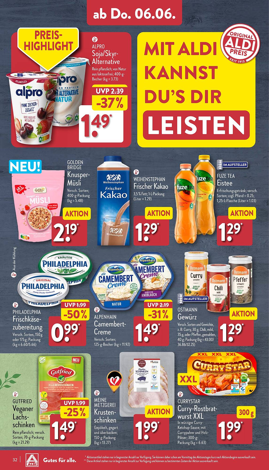 ALDI Nord Prospekt 3 – 8 Juni 2024 Seite 32