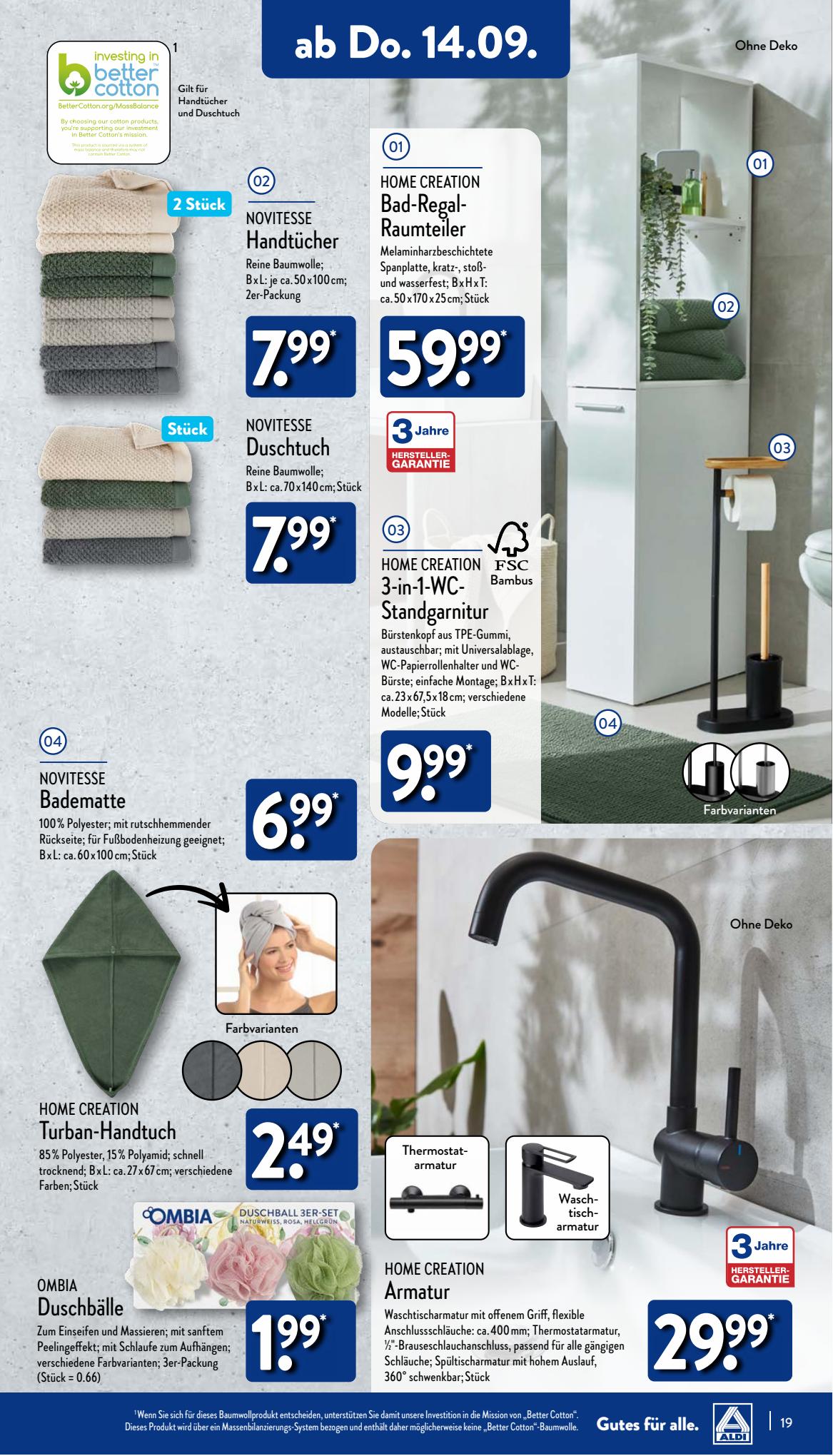 ALDI Nord Prospekt 4 – 7 September 2023 Seite 19