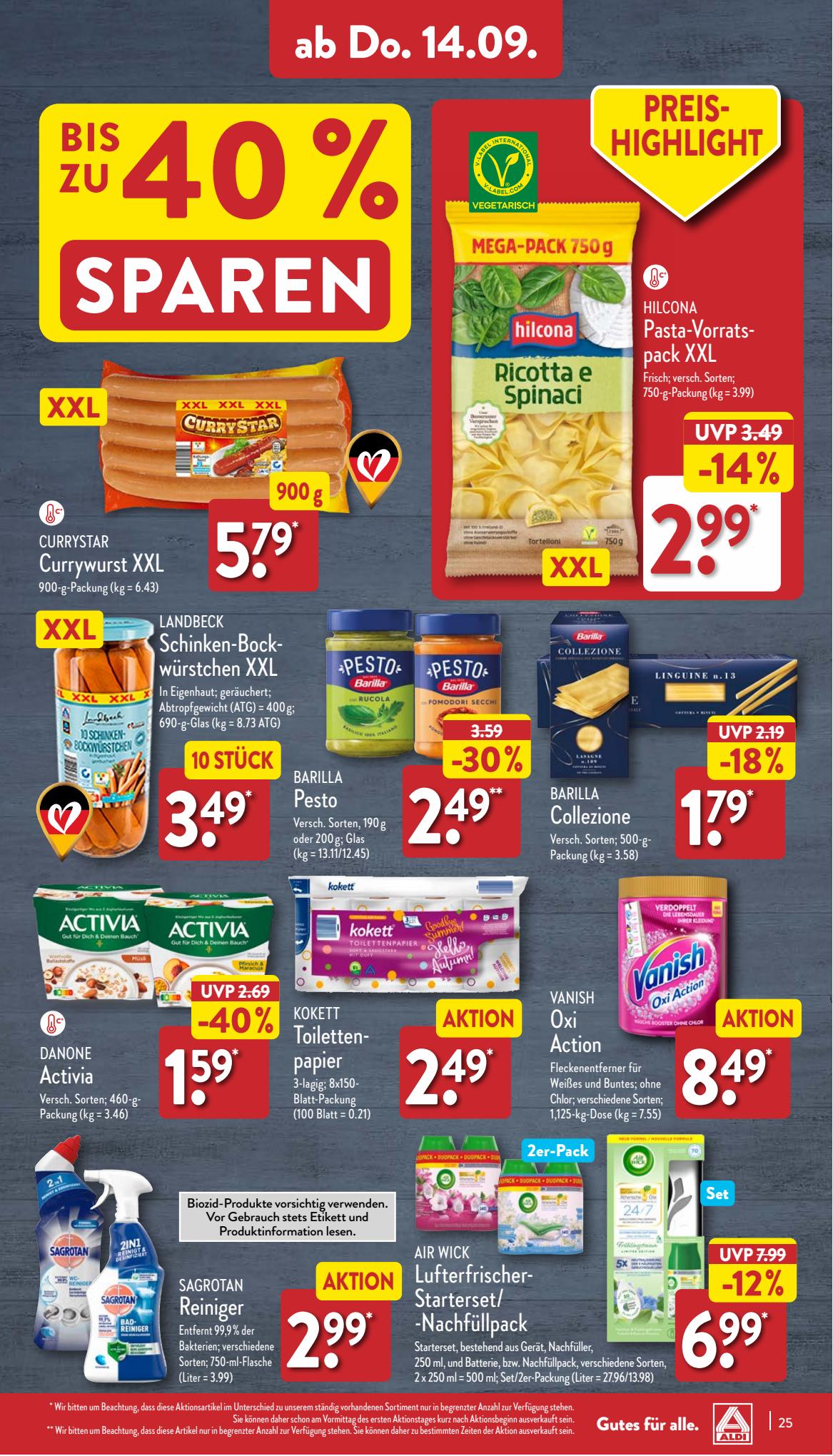 ALDI Nord Prospekt 4 – 7 September 2023 Seite 25