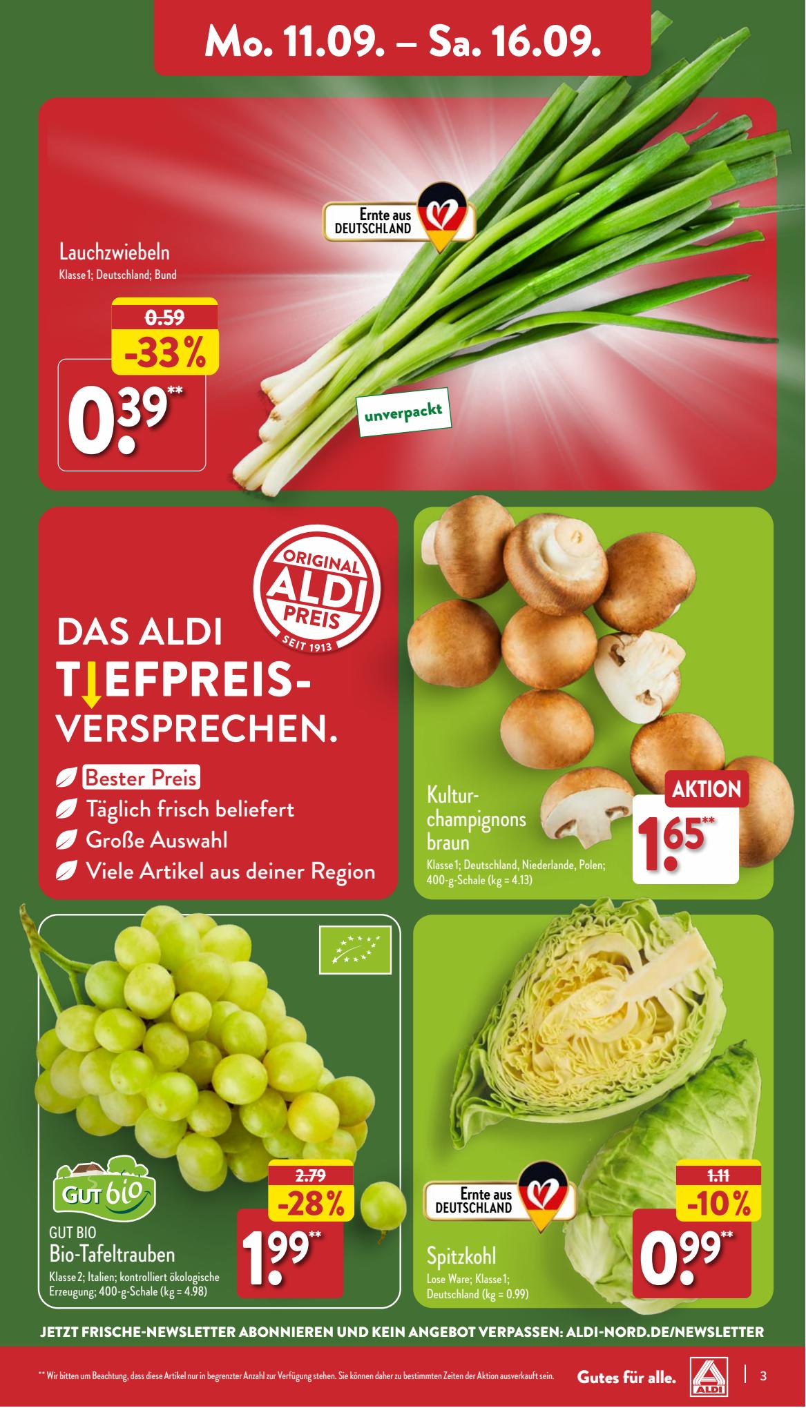 ALDI Nord Prospekt 4 – 7 September 2023 Seite 3