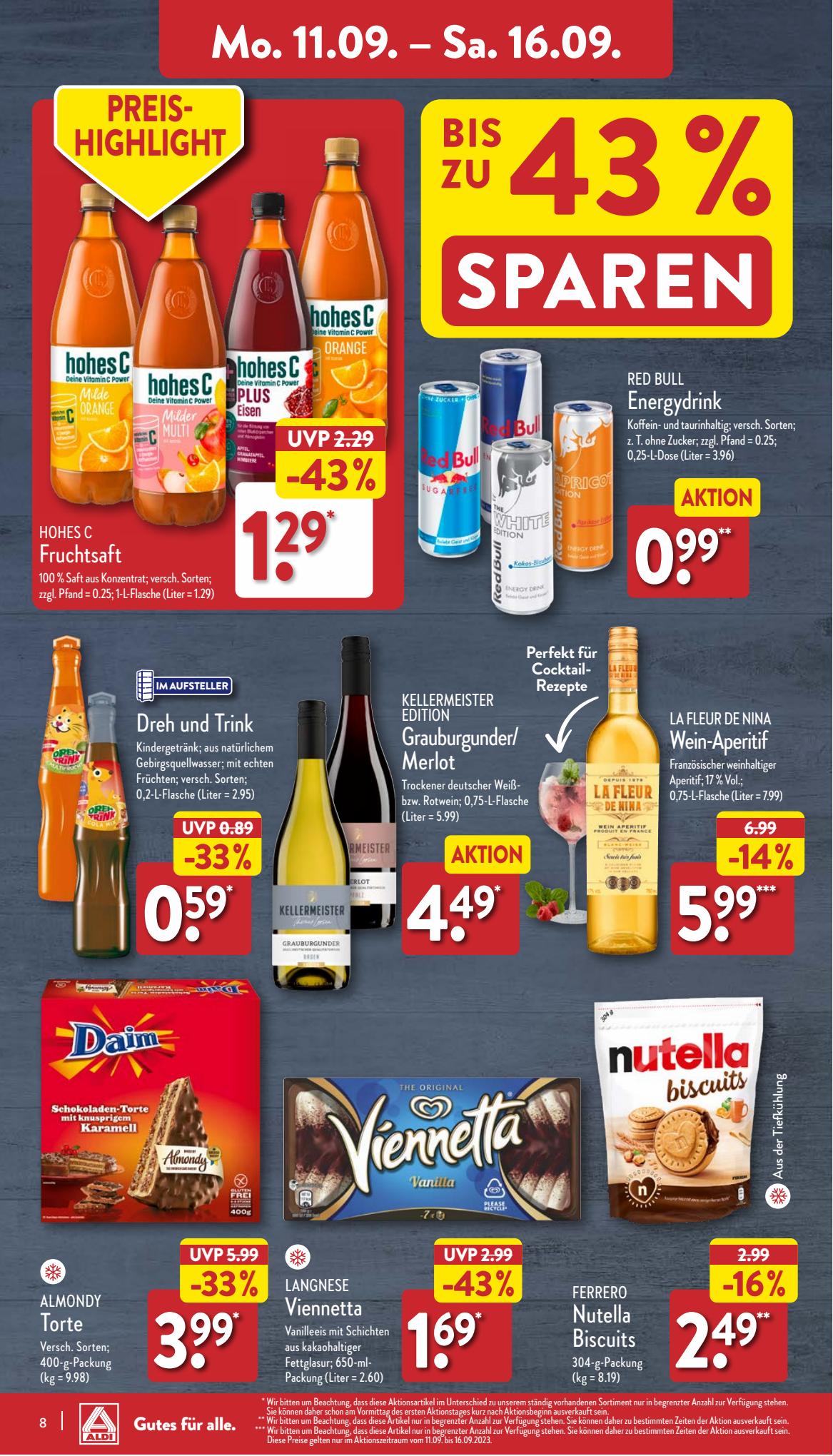 ALDI Nord Prospekt 4 – 7 September 2023 Seite 8