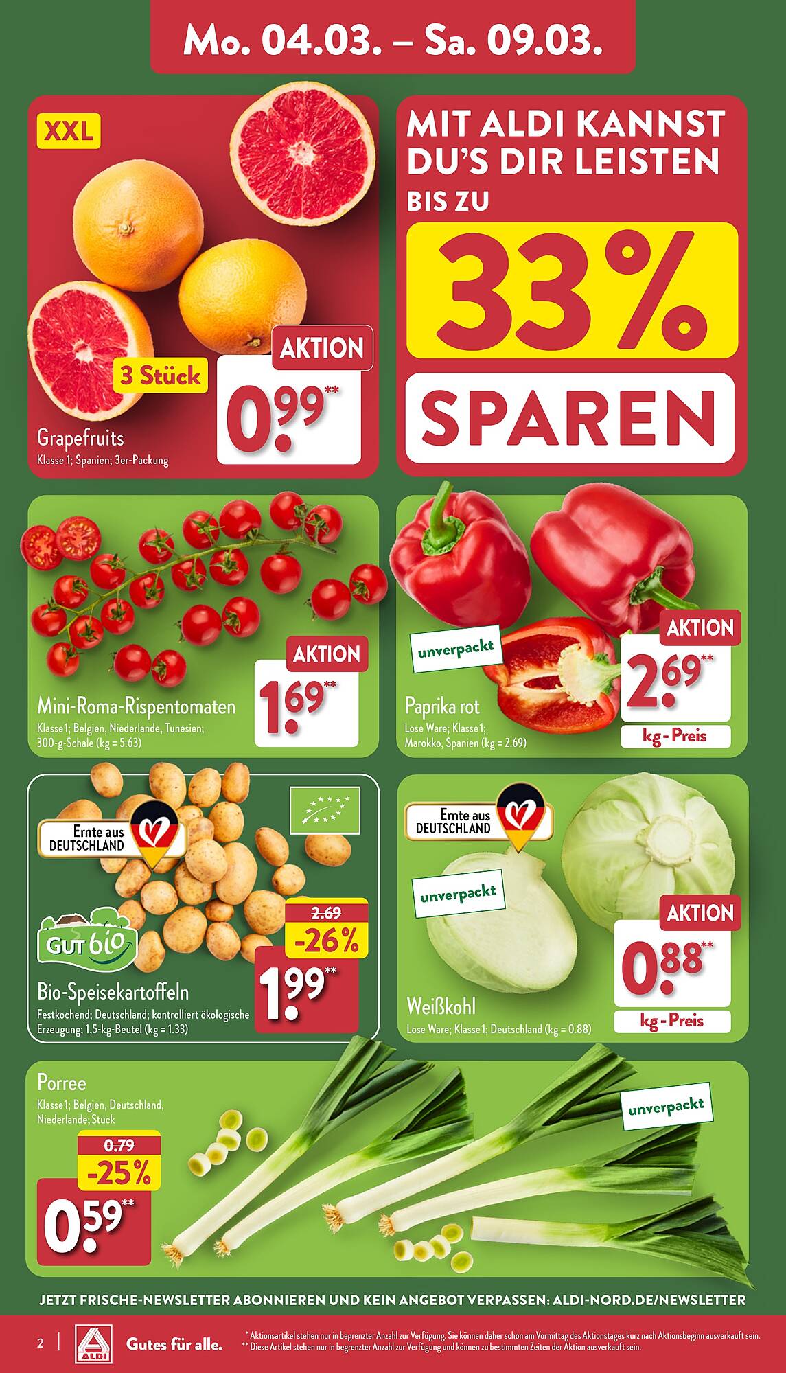 ALDI Nord Prospekt 4 – 9 Marsch 2024 Seite 2