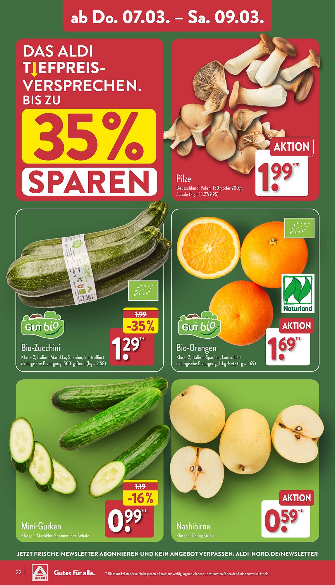 ALDI Nord Prospekt 4 – 9 Marsch 2024 Seite 22