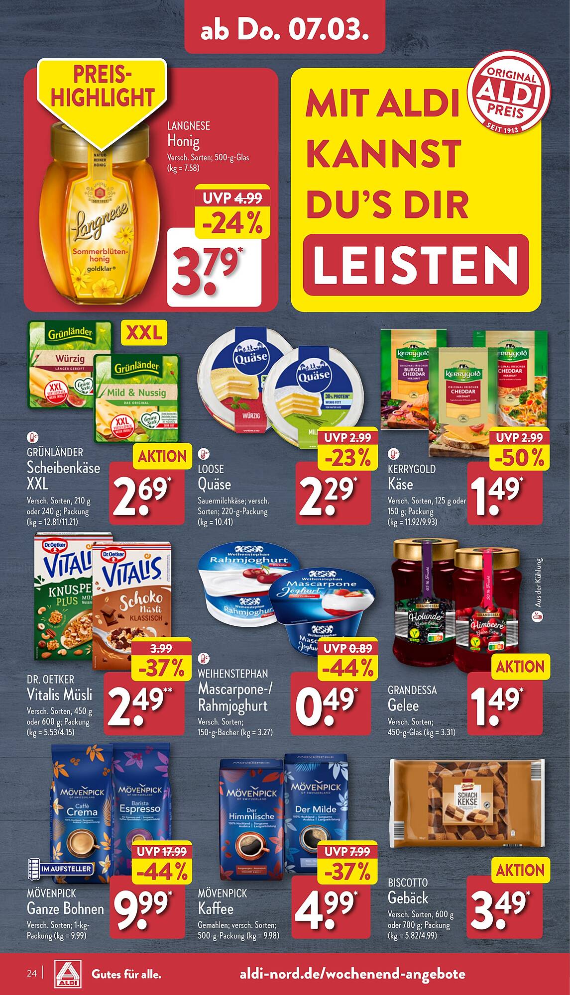 ALDI Nord Prospekt 4 – 9 Marsch 2024 Seite 24