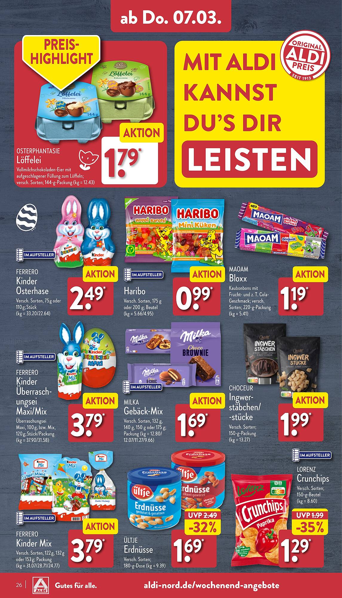 ALDI Nord Prospekt 4 – 9 Marsch 2024 Seite 26