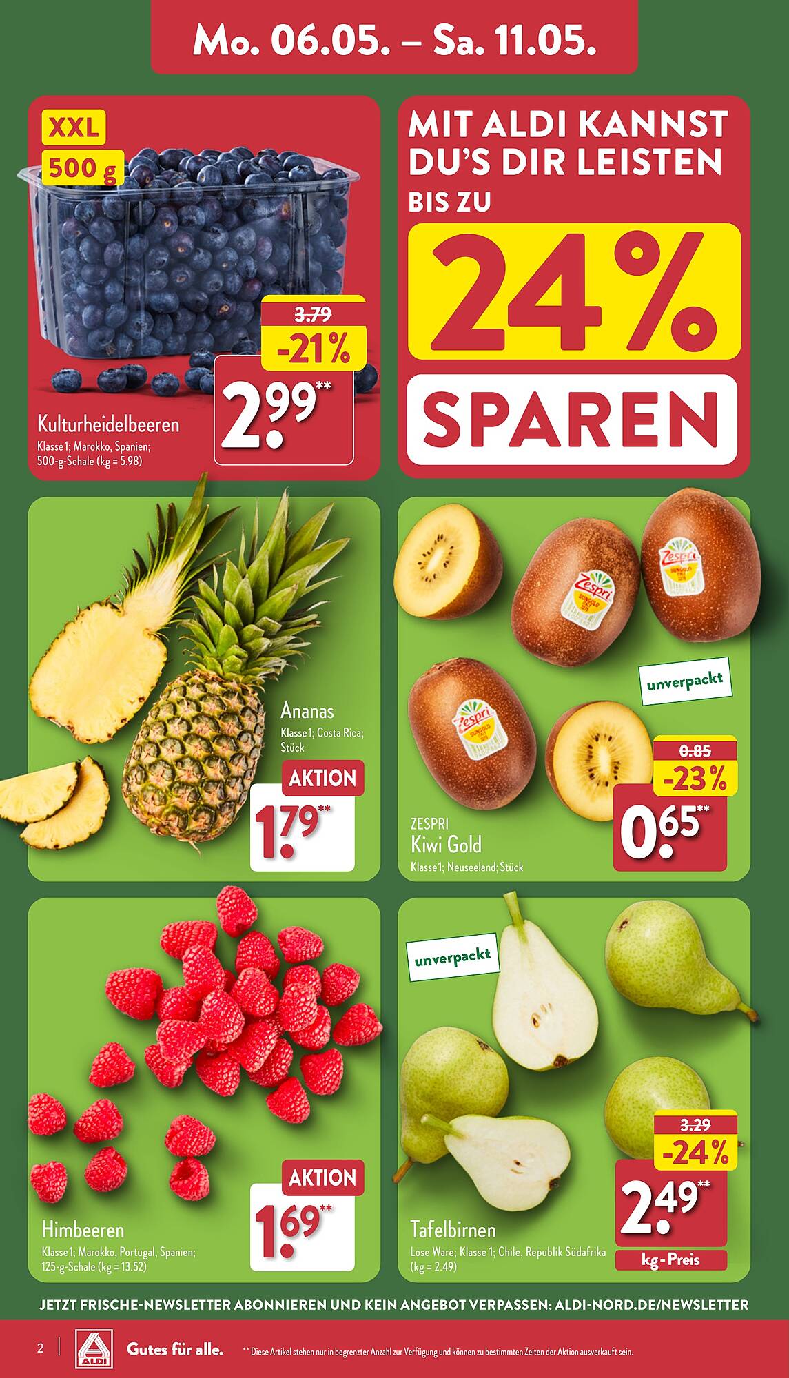 ALDI Nord Prospekt 6 – 11 Mai 2024 Seite 2