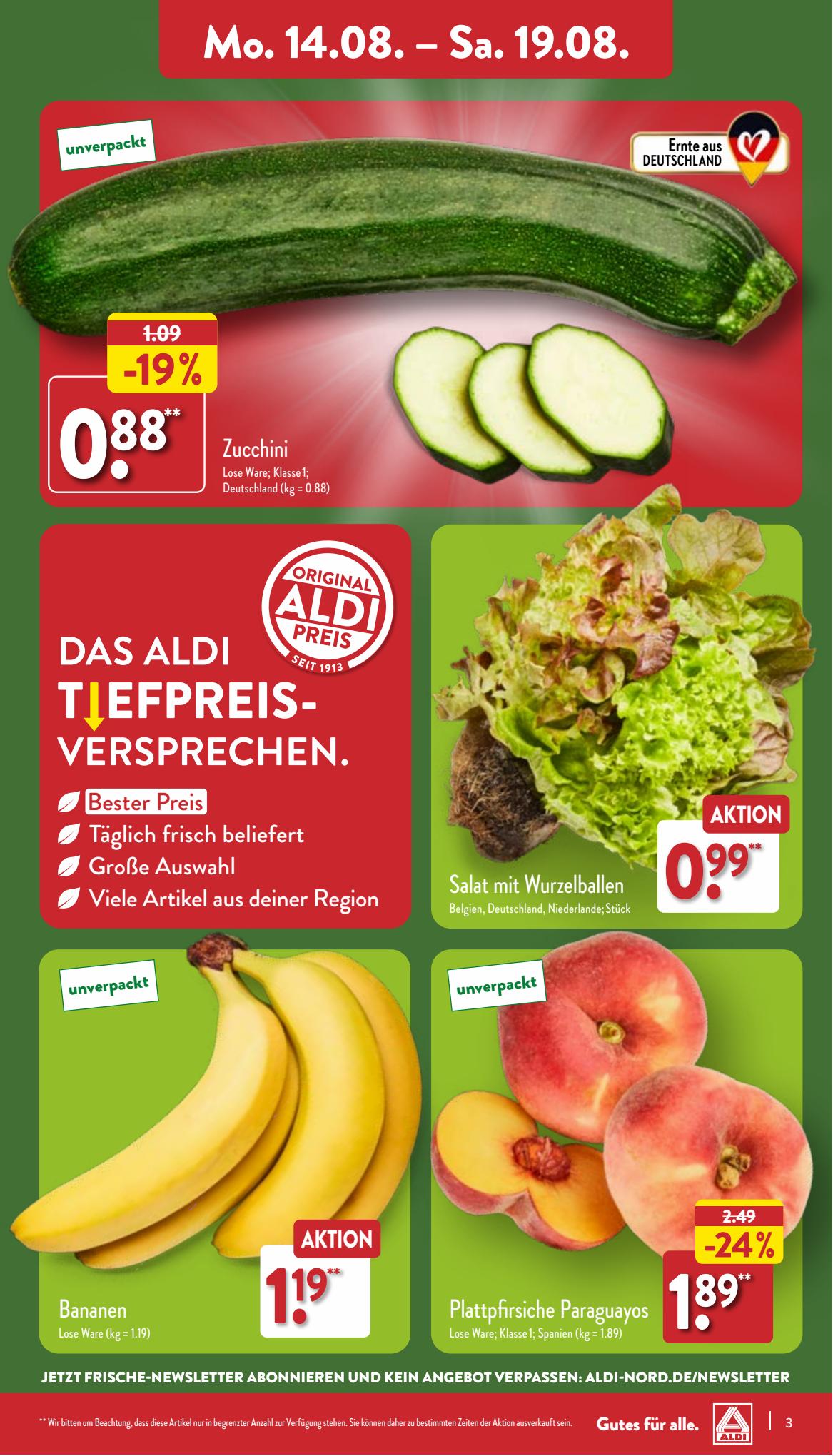 ALDI Nord Prospekt 7 – 10 August 2023 Seite 3