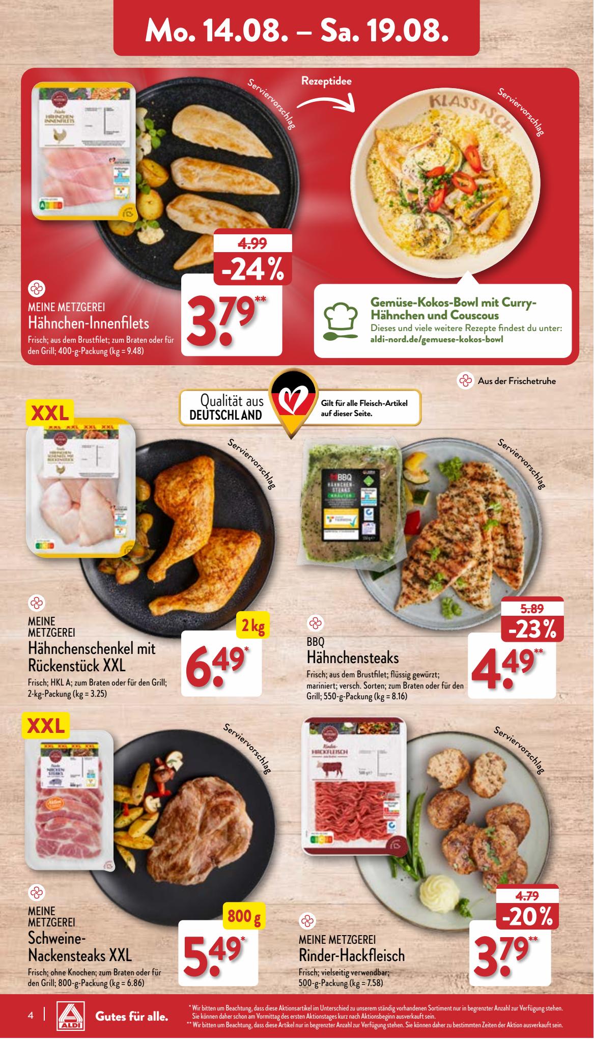 ALDI Nord Prospekt 7 – 10 August 2023 Seite 4