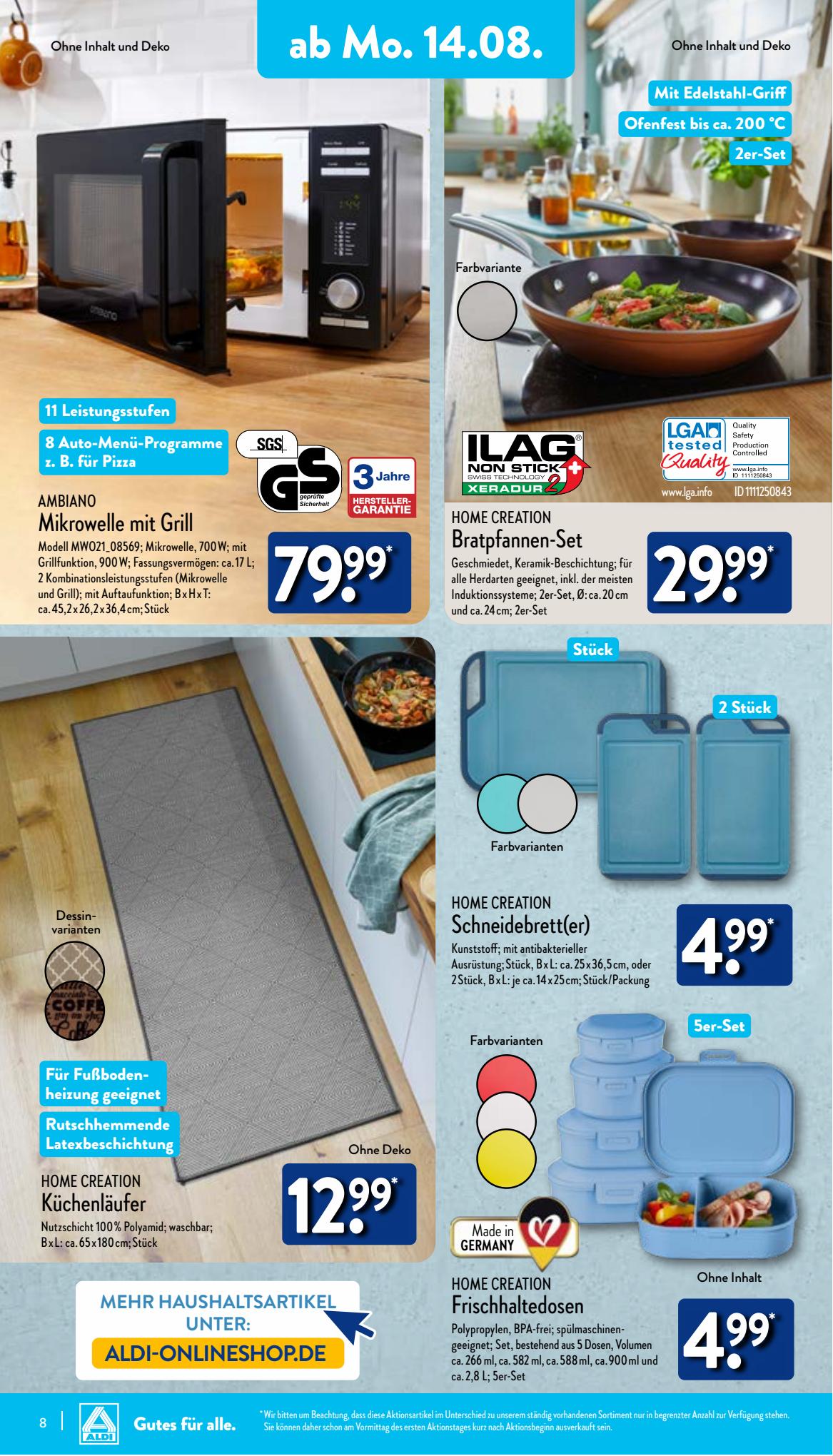 ALDI Nord Prospekt 7 – 10 August 2023 Seite 8