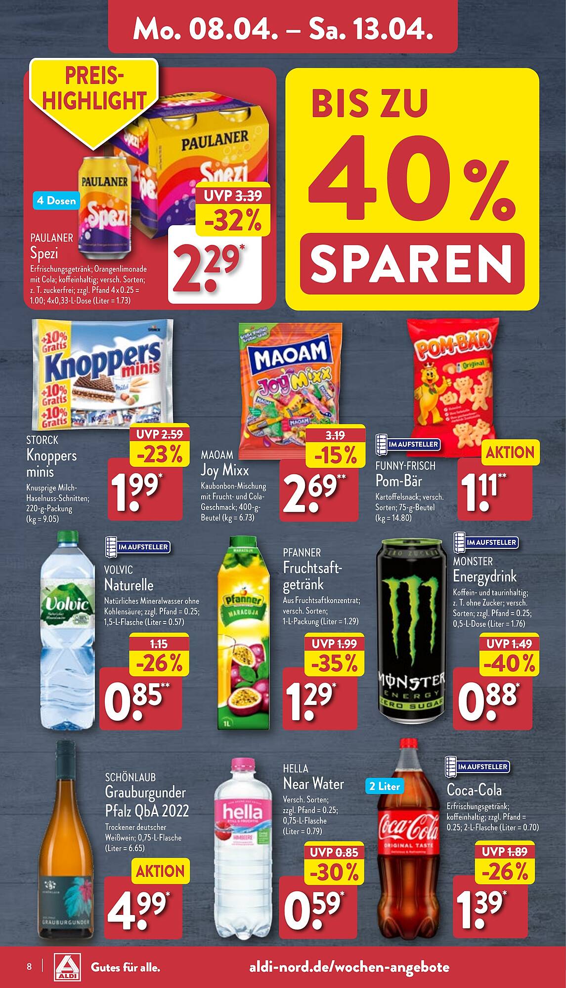 ALDI Nord Prospekt 8 – 13 April 2024 Seite 8