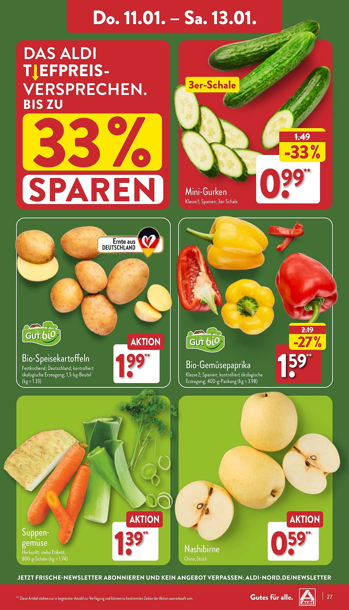 ALDI Nord Prospekt 8 – 13 Januar 2024 Seite 27